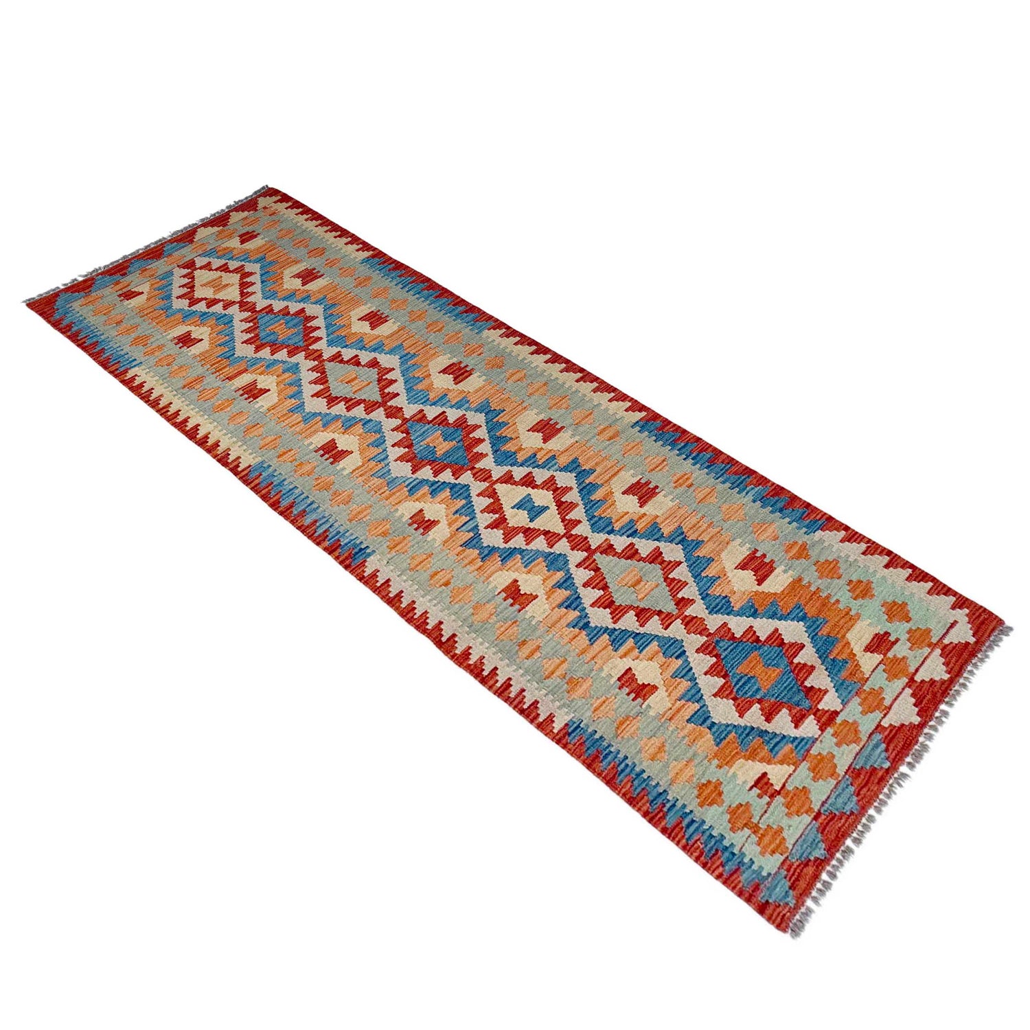 Vegetable Kelim Runner 2' 7" x 9' 7" (ft) - No. P37056