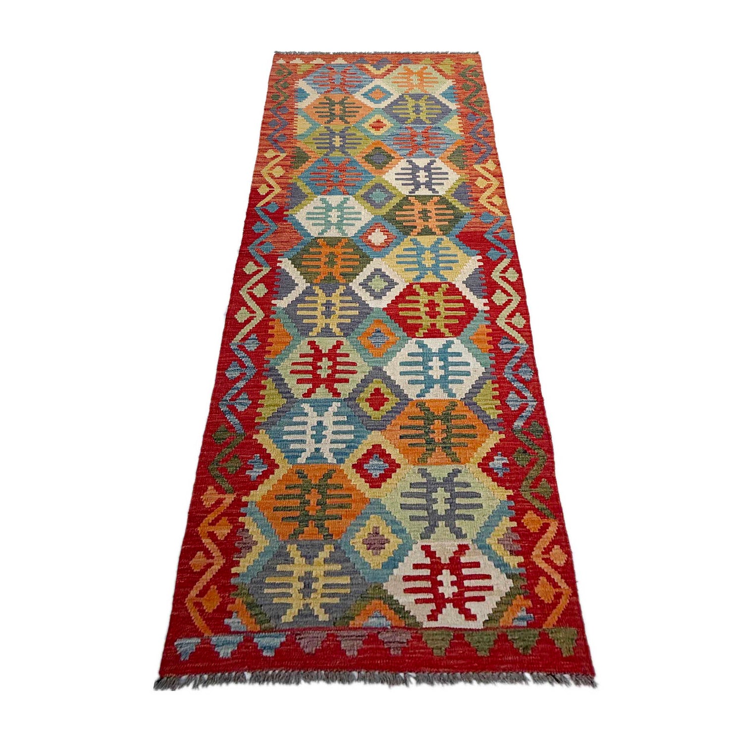 Vegetable Kelim Runner 2' 10" x 9' 4" (ft) - No. P37062