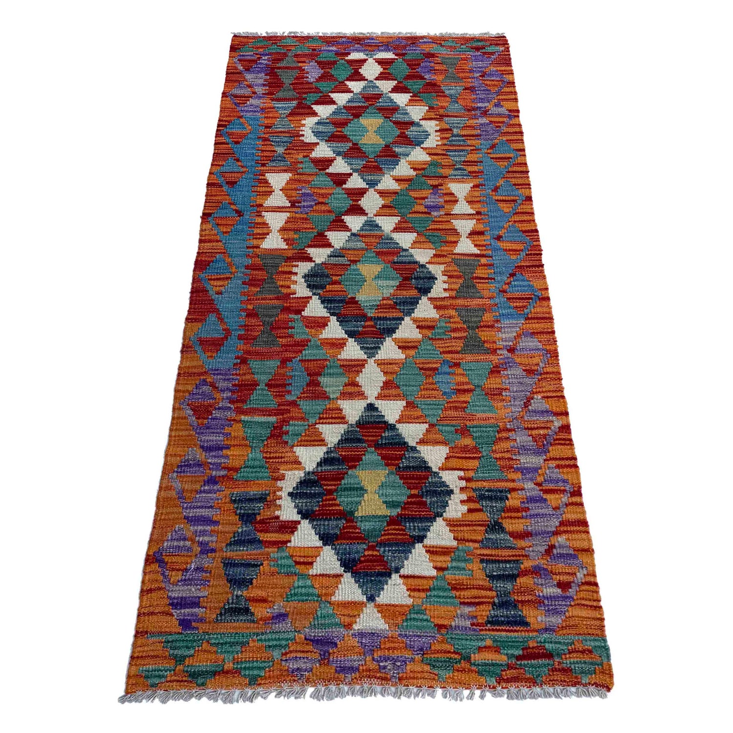 Vegetable Kelim Runner 2' 6" x 6' 3" (ft)- No. P37069