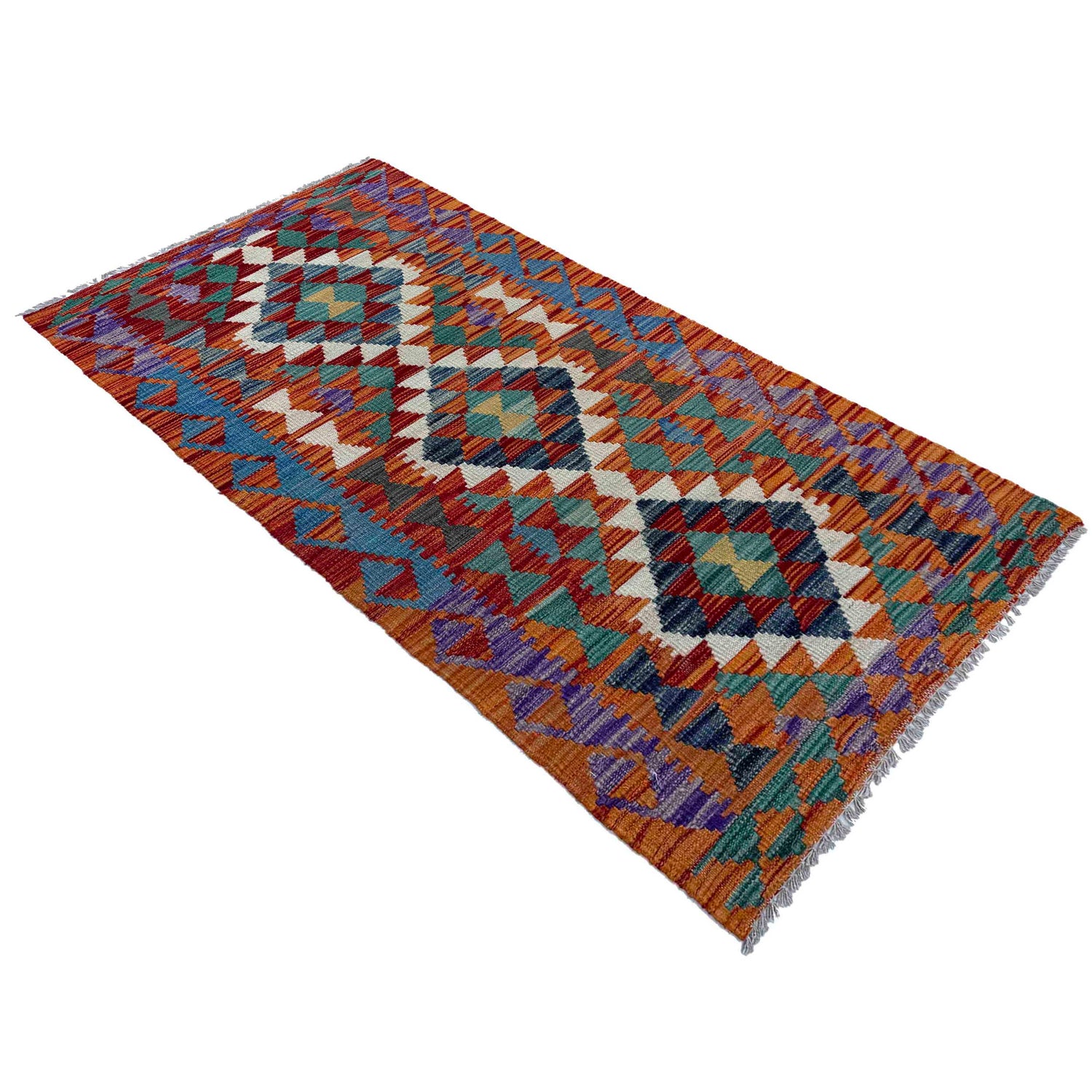 Vegetable Kelim Runner 2' 6" x 6' 3" (ft)- No. P37069