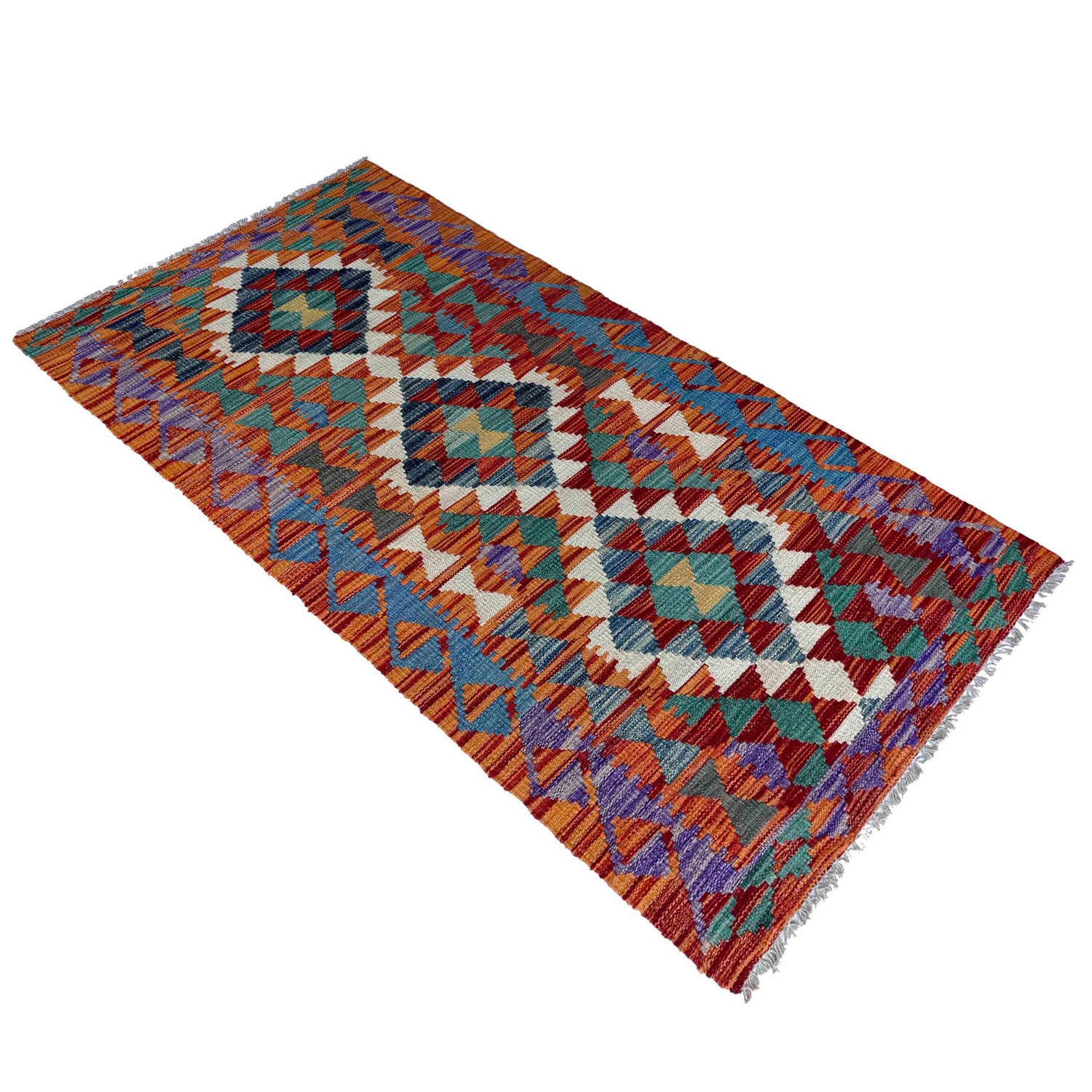 Vegetable Kelim Runner 2' 6" x 6' 3" (ft)- No. P37069