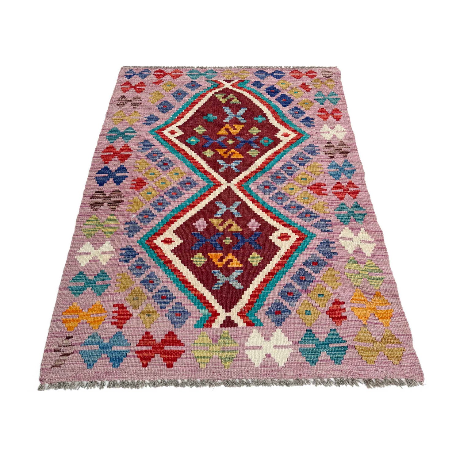 Handmade Vegetable Kilim 2' 7" x 4' 3" (ft) - No. P37070