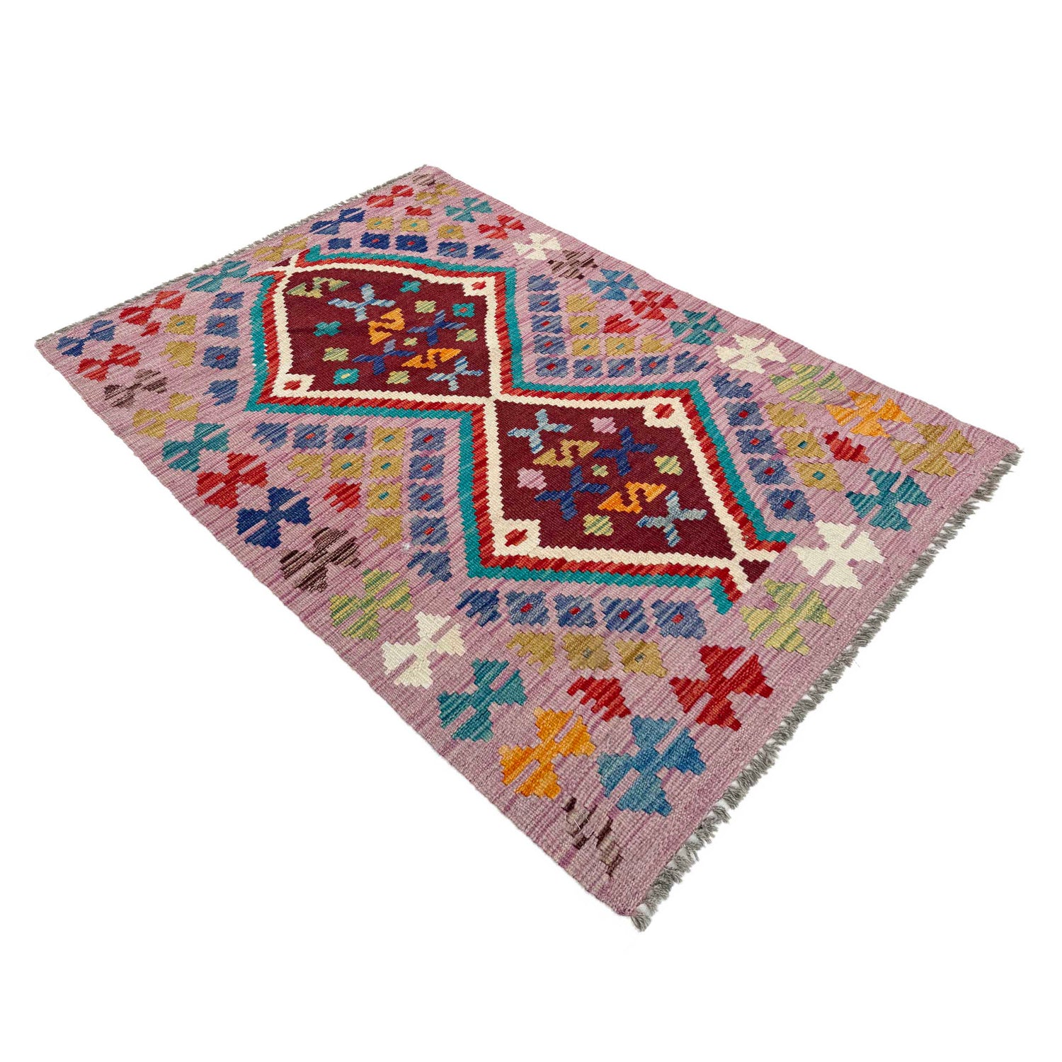 Handmade Vegetable Kilim 2' 7" x 4' 3" (ft) - No. P37070