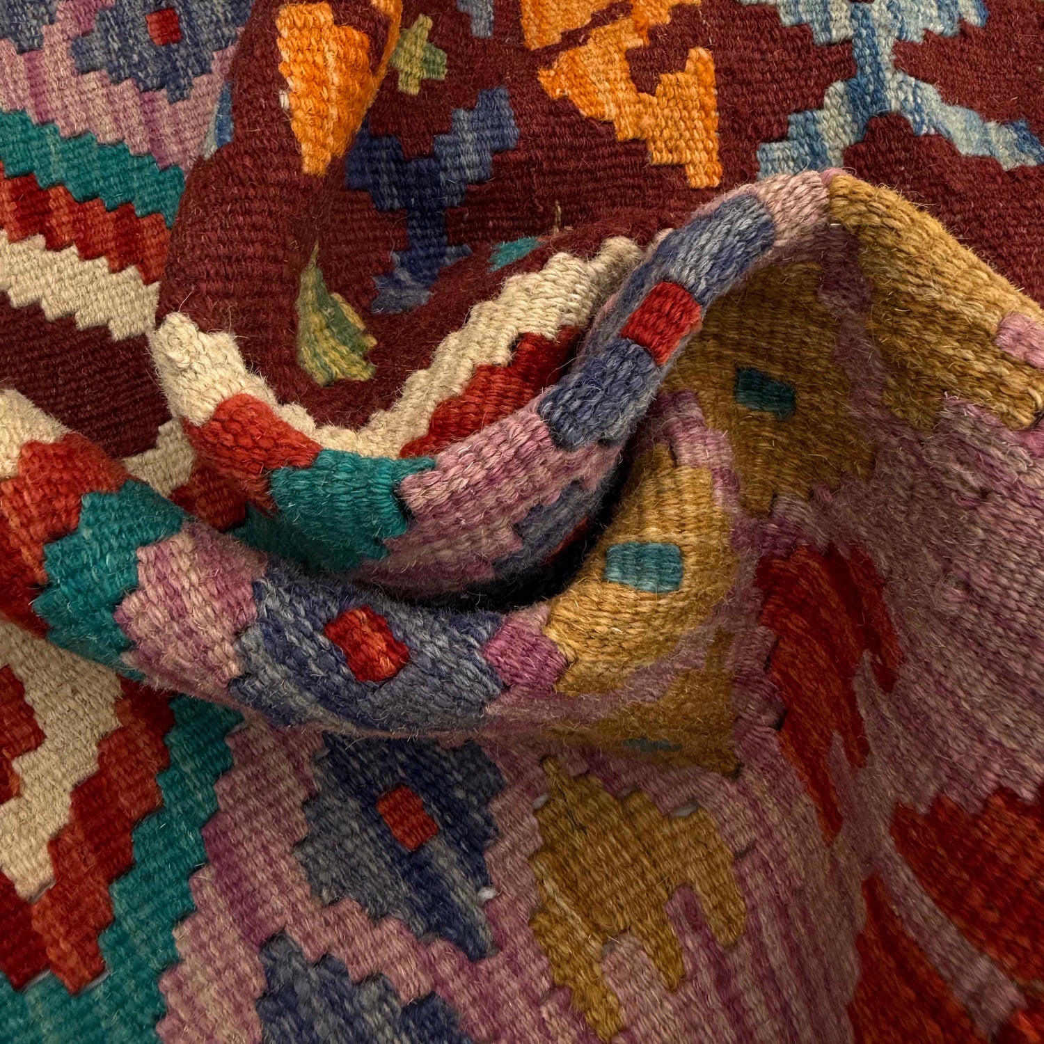 Handmade Vegetable Kilim 2' 7" x 4' 3" (ft) - No. P37070