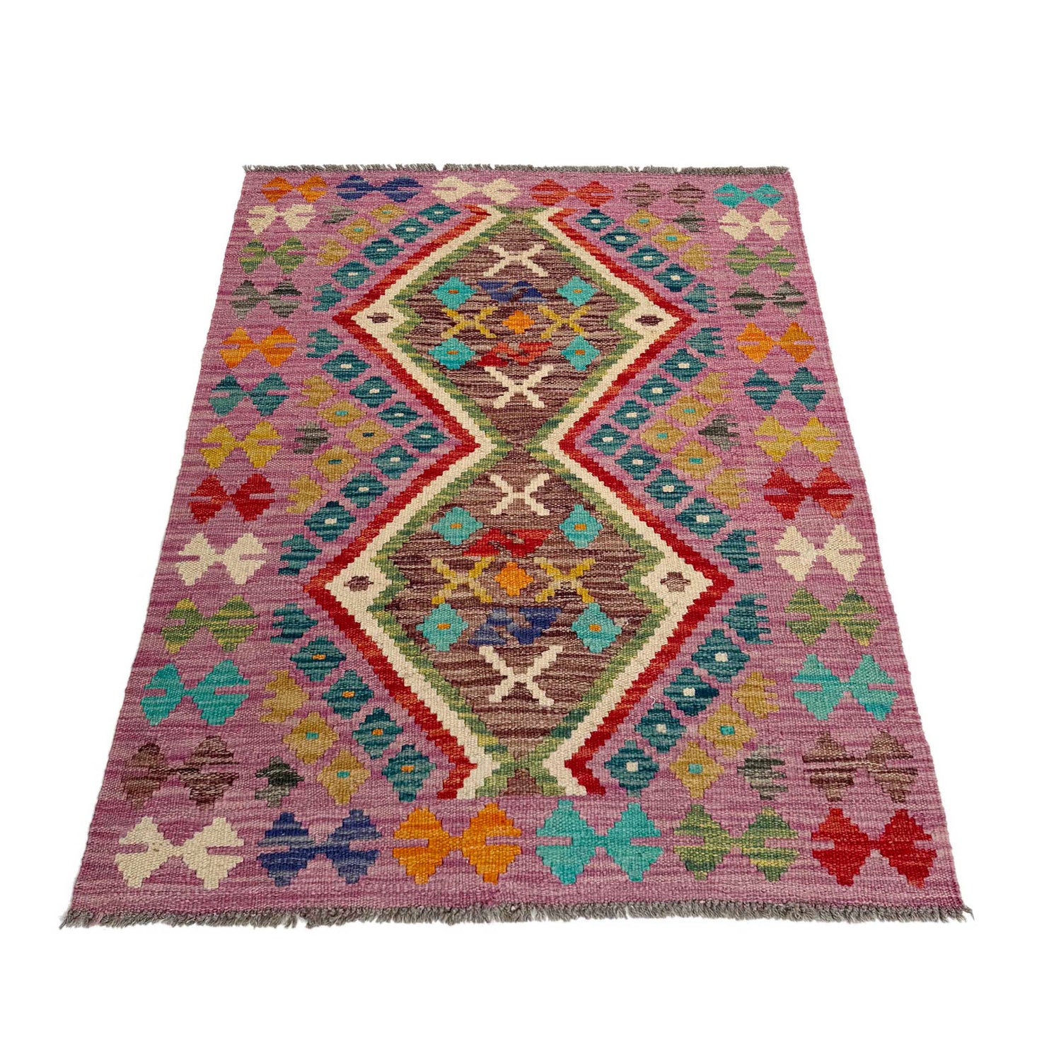 Handmade Vegetable Kelim 2' 7" x 3' 11" (ft) - No. P37073