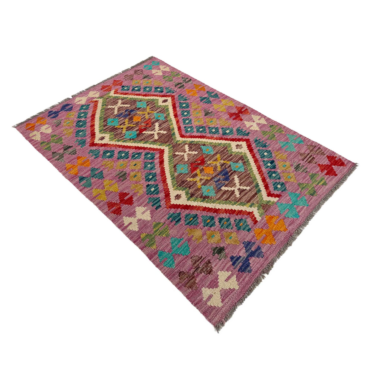 Handmade Vegetable Kelim 2' 7" x 3' 11" (ft) - No. P37073