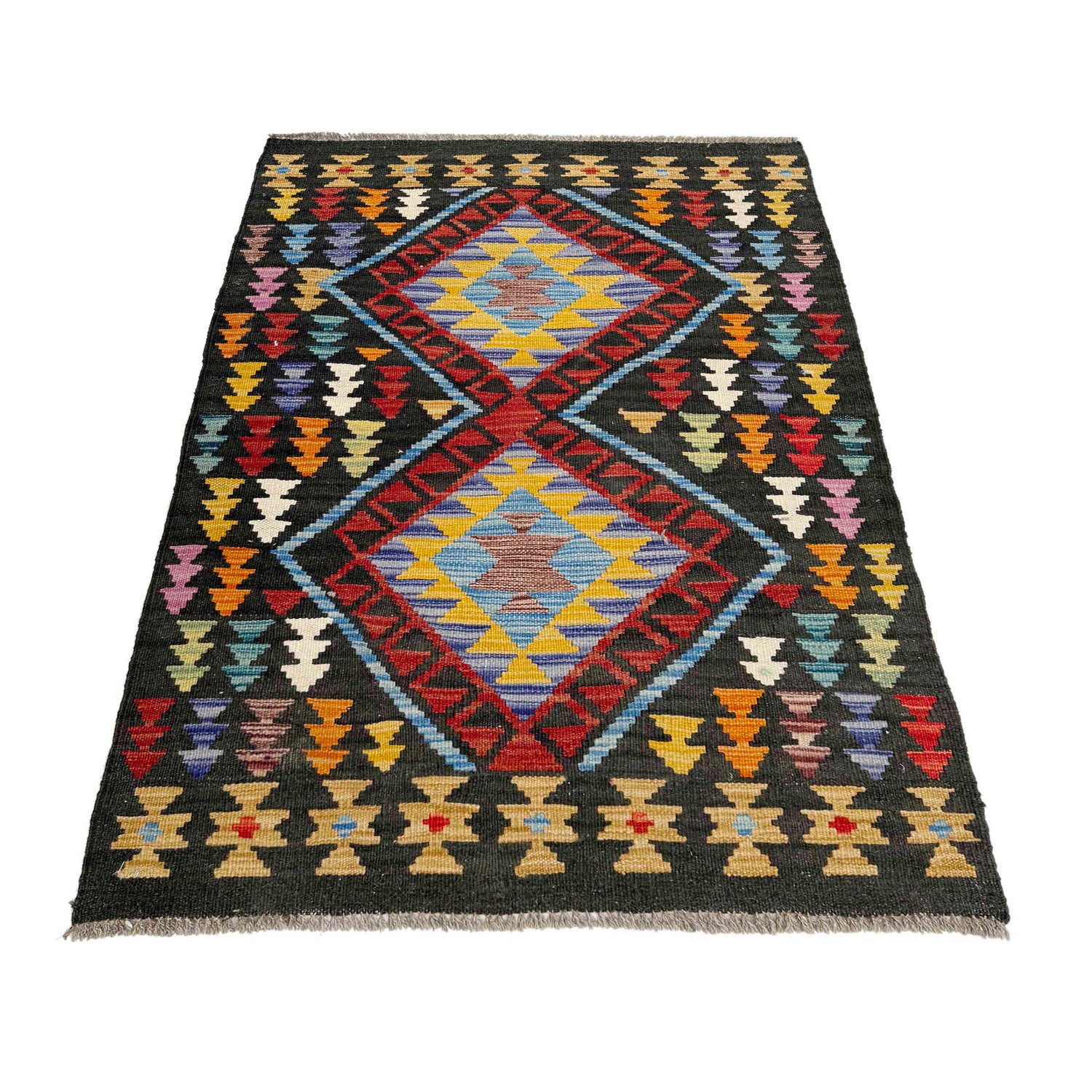 Handmade Vegetable Kilim 2' 7" x 4' 0" (ft) - No. P37074