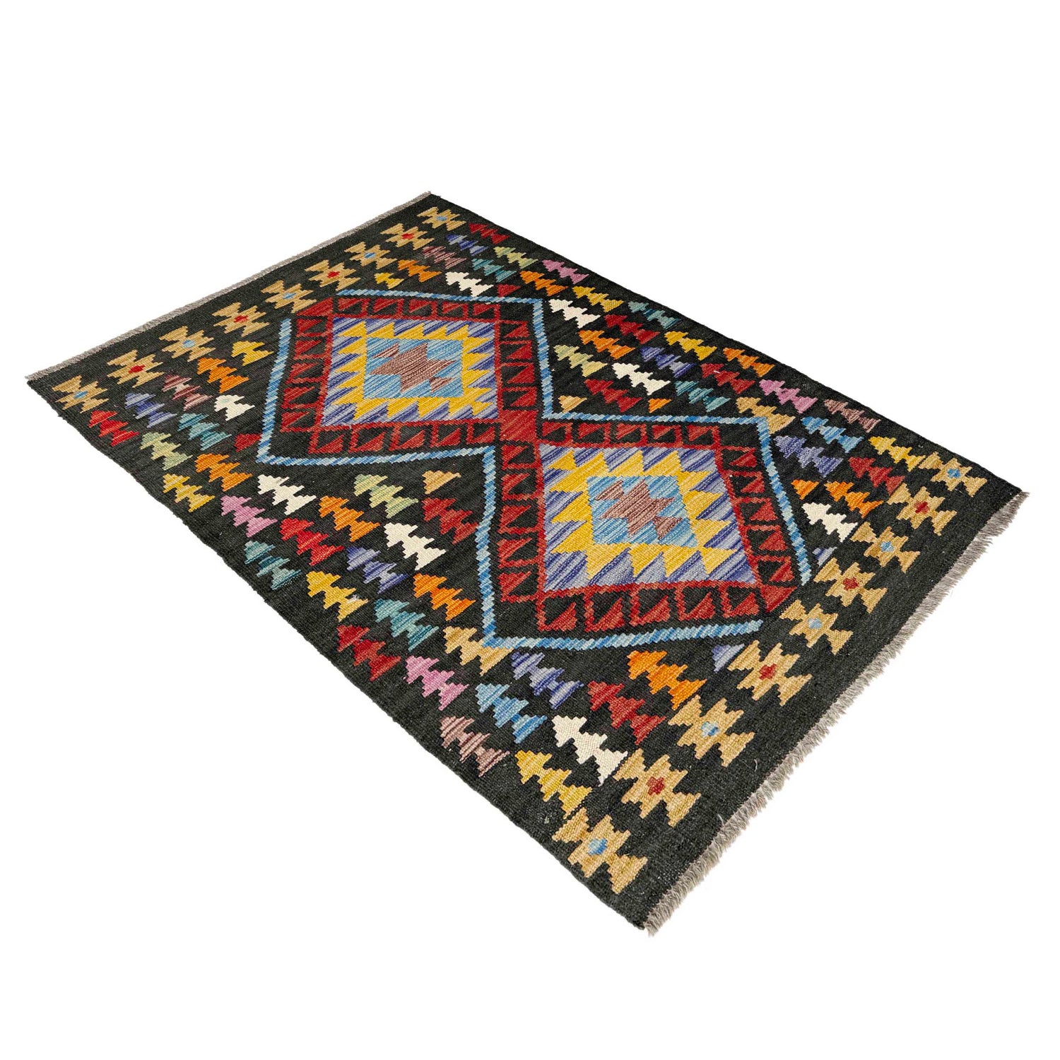 Handmade Vegetable Kilim 2' 7" x 4' 0" (ft) - No. P37074