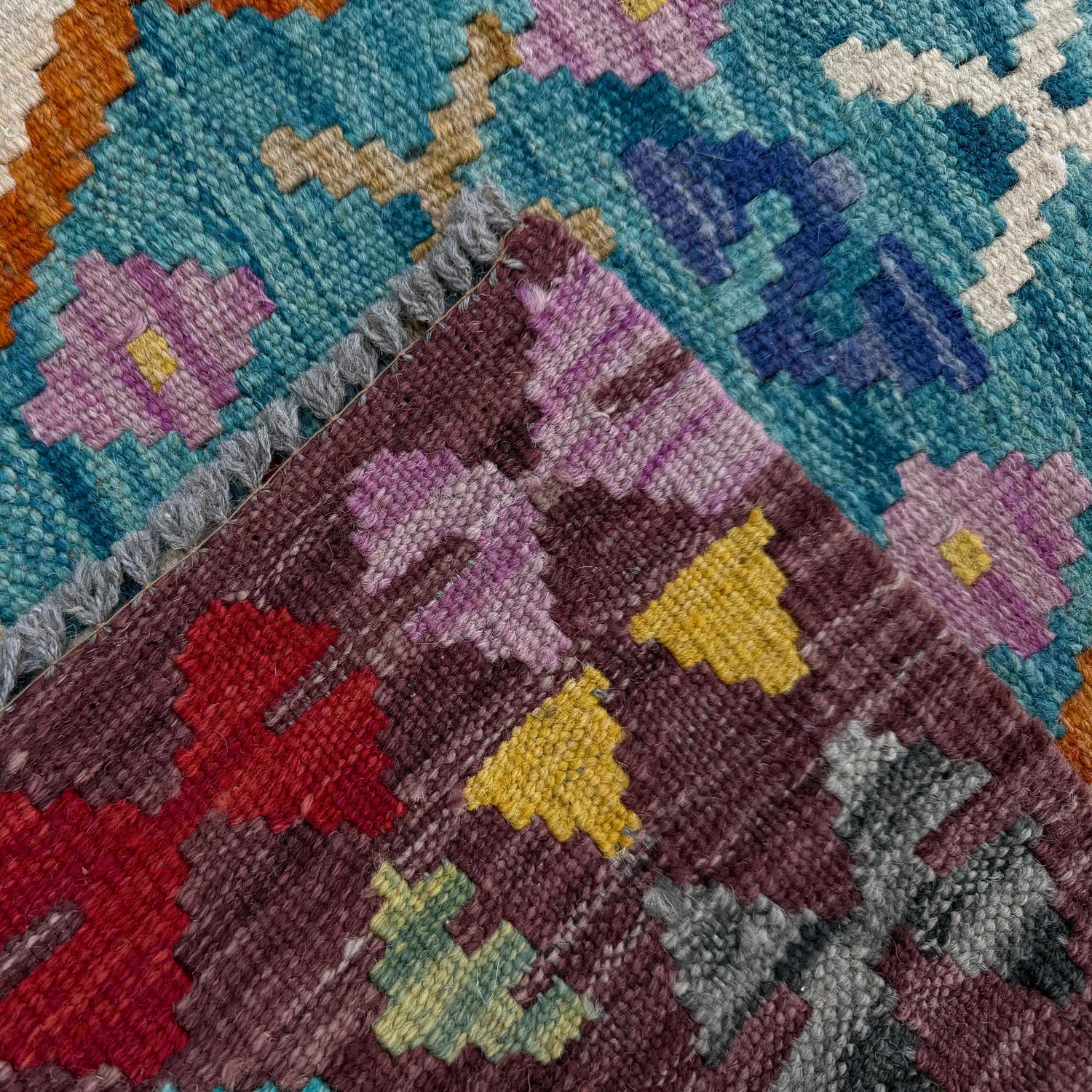 Handmade Vegetable Kelim 2' 7" x 3' 11" (ft) - No. P37075