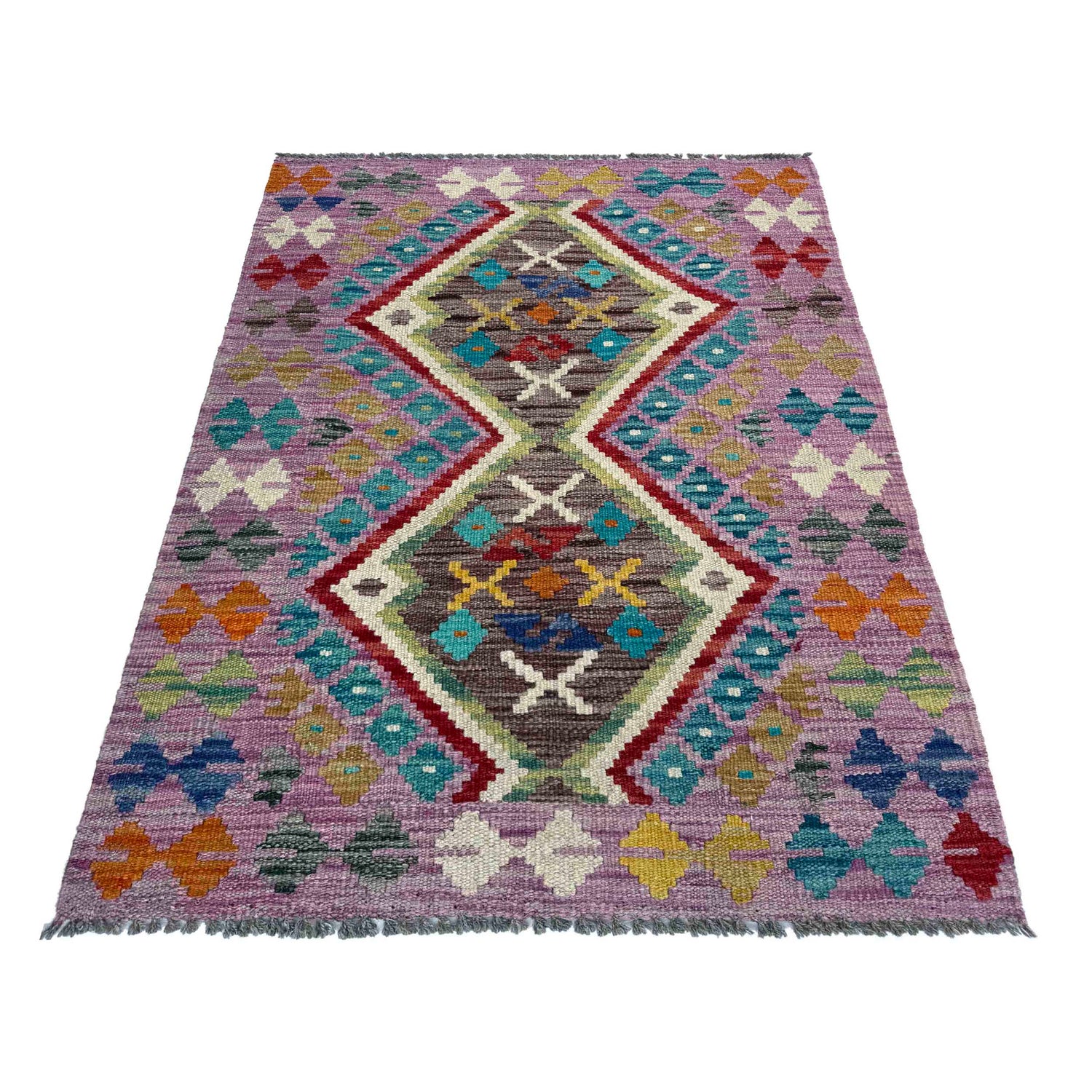Handmade Vegetable Kelim 2' 7" x 3' 11" (ft) - No. P37098