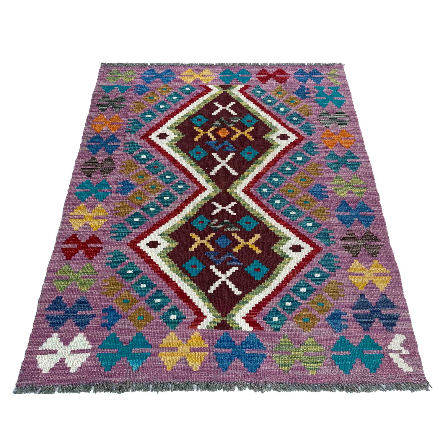 Handmade Vegetable Kilim 2' 10" x 3' 10" (ft) - No. P37099