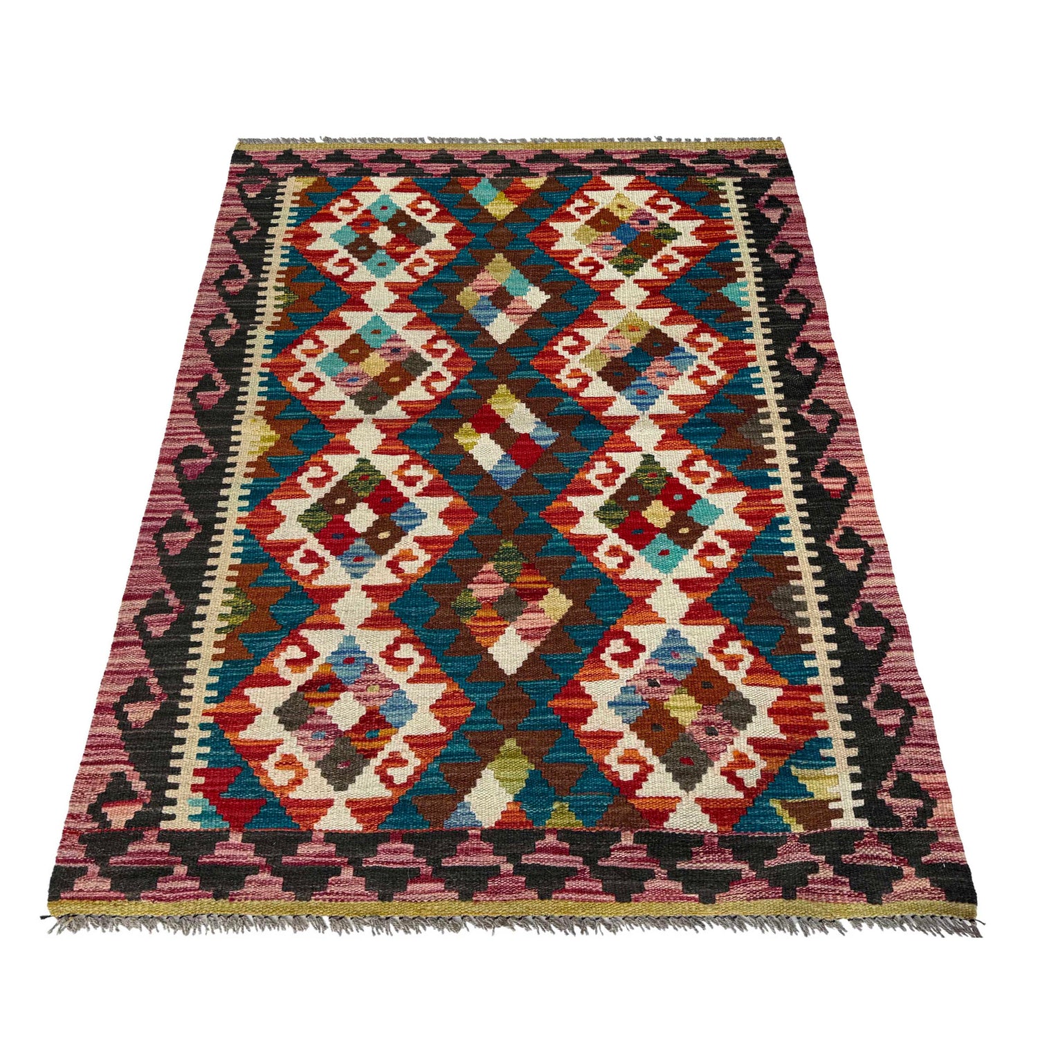 Handmade Vegetable Kelim 2' 8" x 4' 1" (ft) - No. P37103