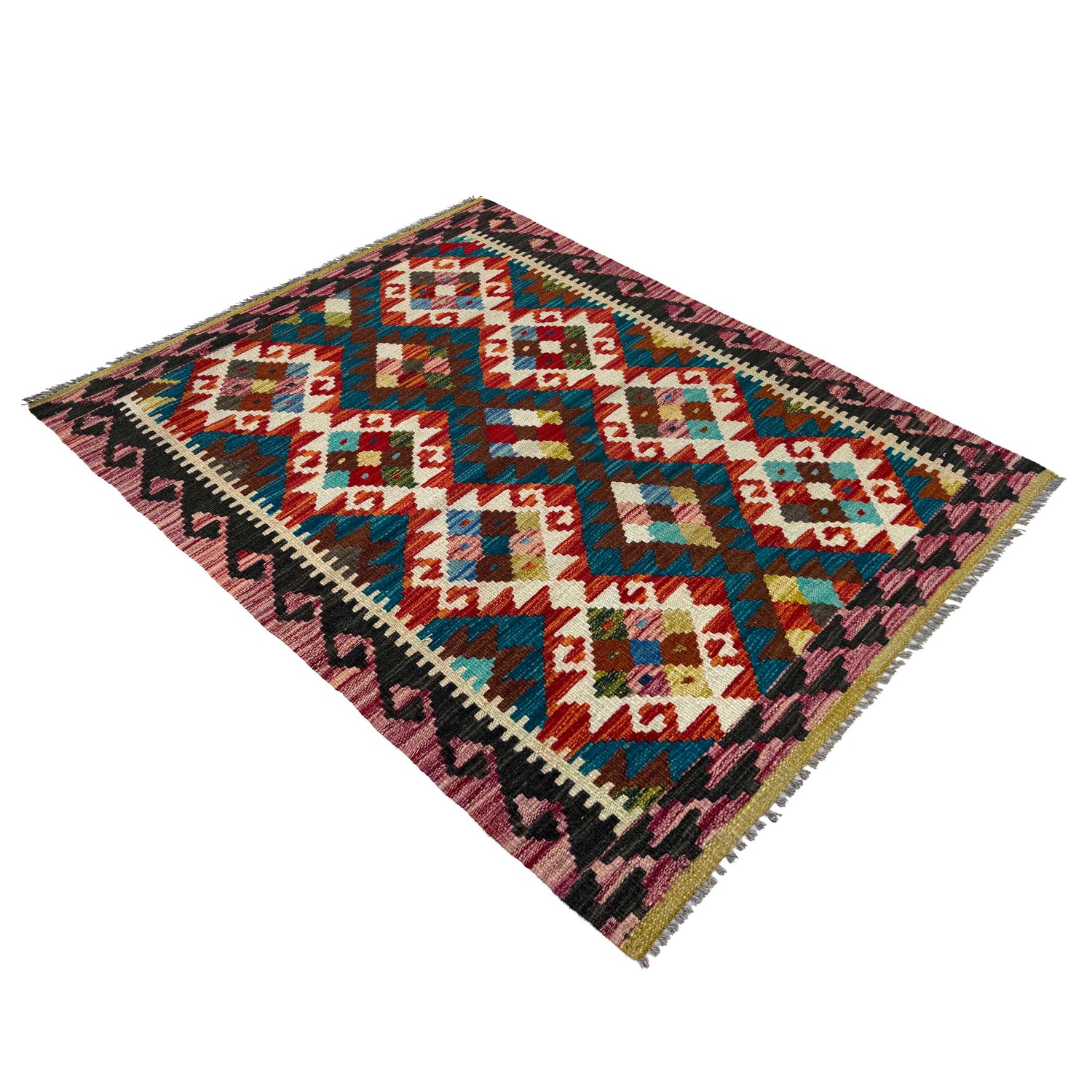 Handmade Vegetable Kelim 2' 8" x 4' 1" (ft) - No. P37103