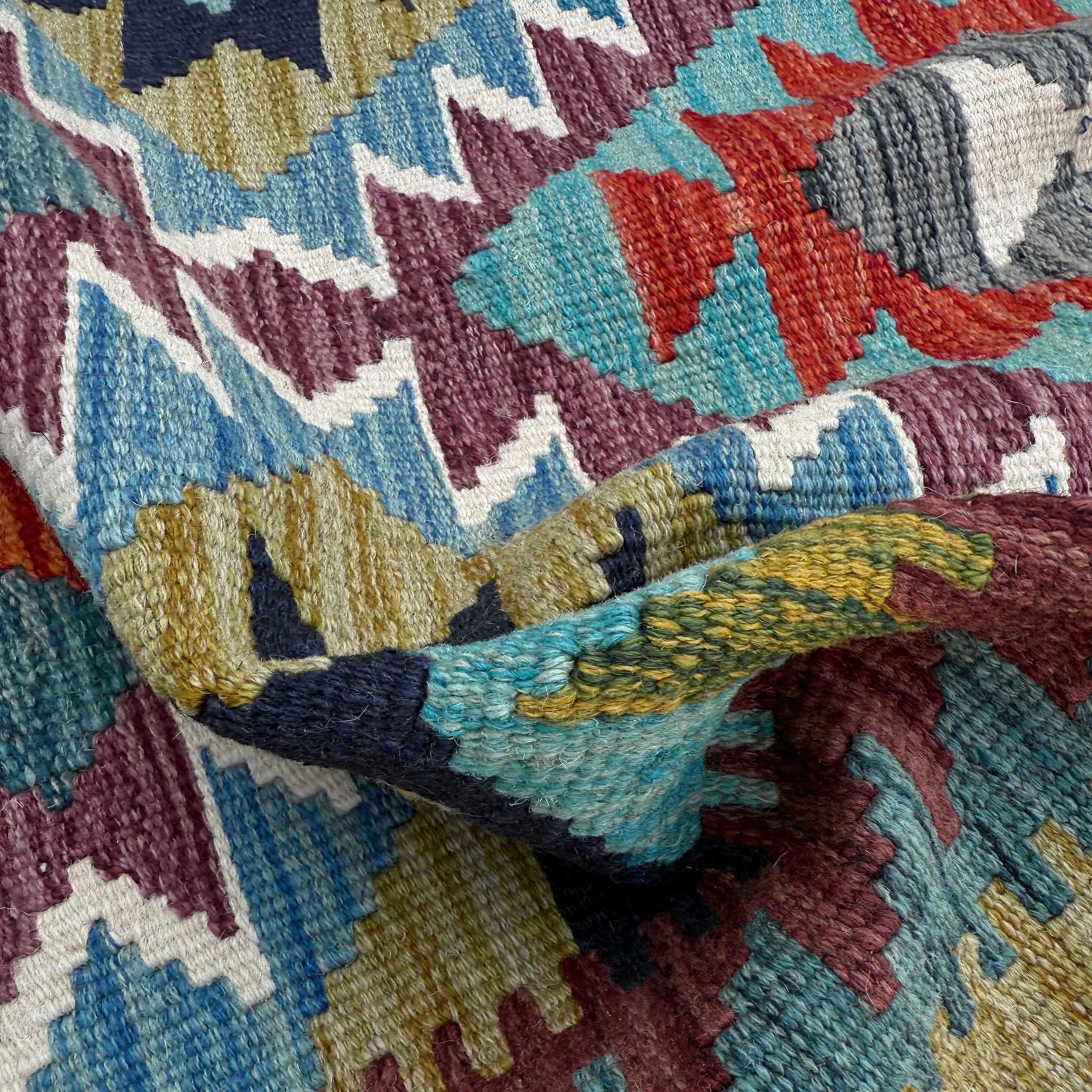 Handmade Vegetable Kelim 2' 10" x 3' 11" (ft) - No. P37104