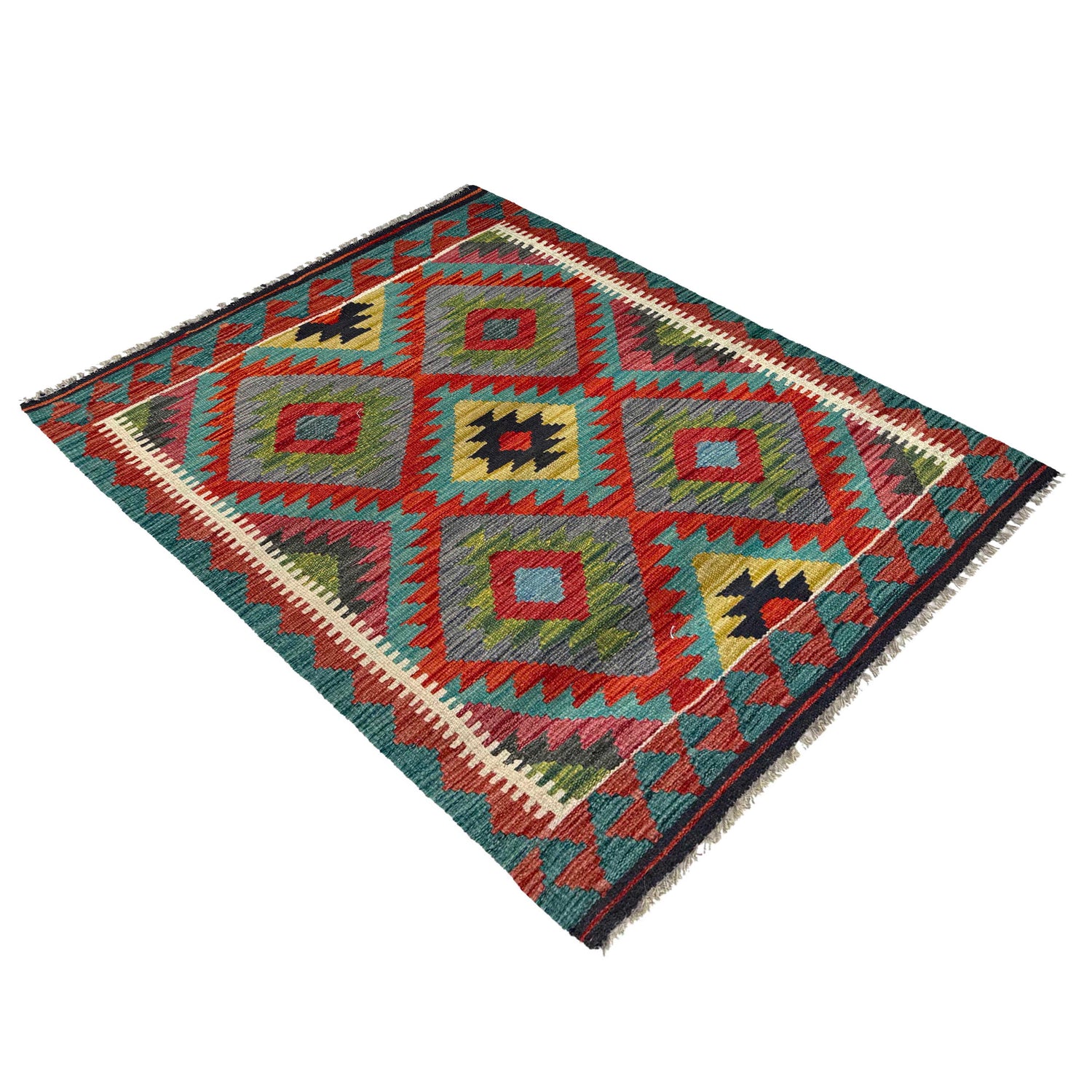 Handmade Vegetable Kilim 2' 10" x 4' 0" (ft) - No. P37107