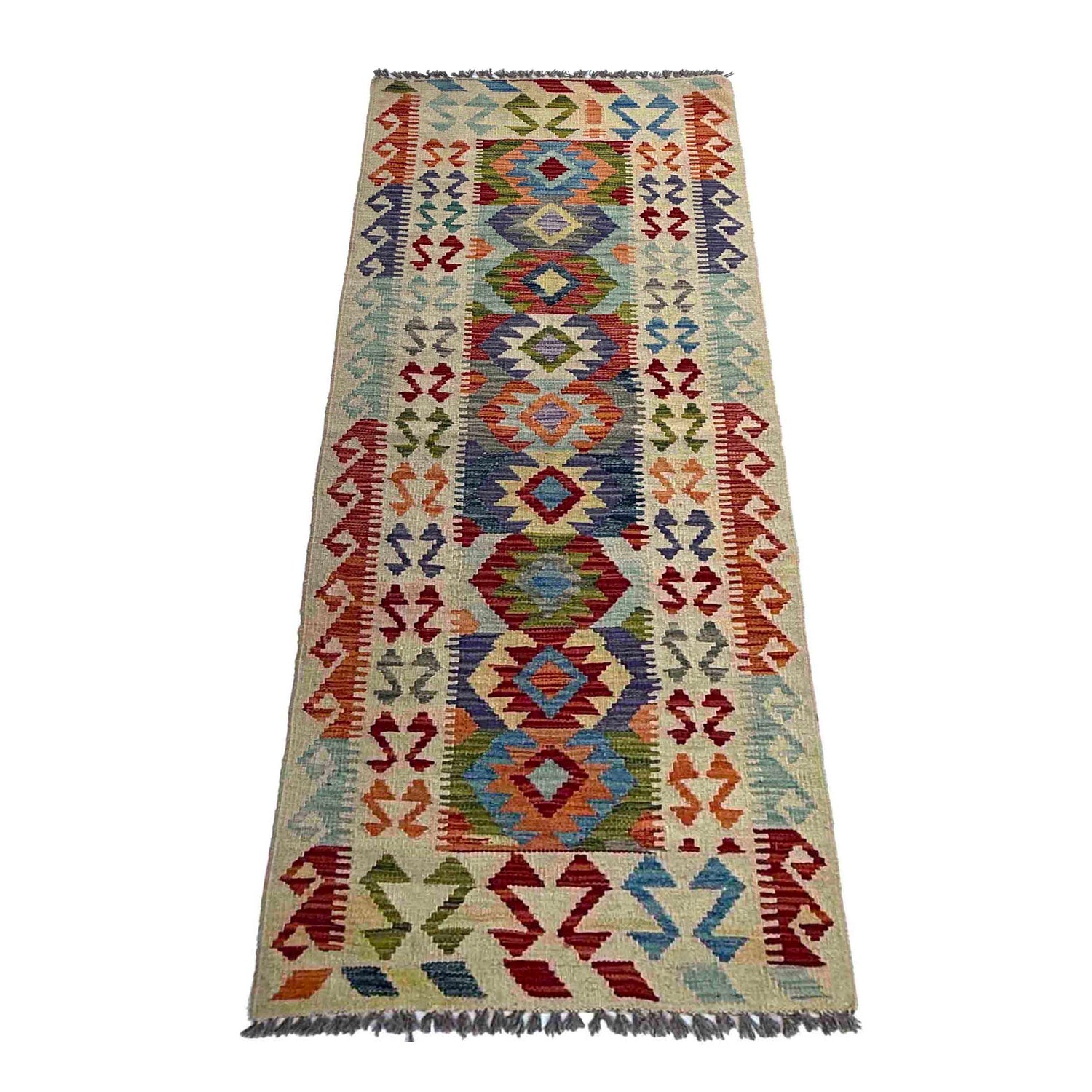 Vegetable Kilim Runner 2' 6" x 6' 5" (ft)- No. P37117