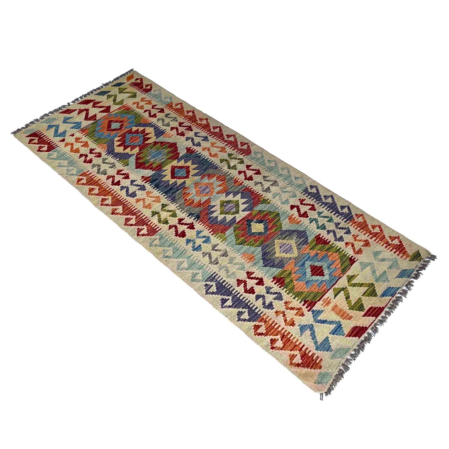 Vegetable Kilim Runner 2' 6" x 6' 5" (ft)- No. P37117