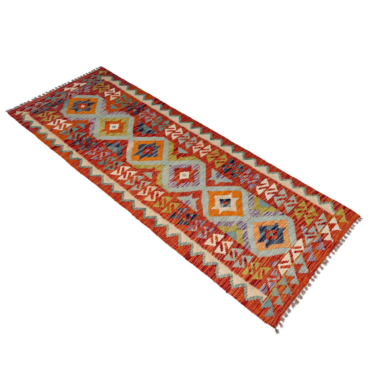 Vegetable Kelim Runner 2' 6" x 6' 8" (ft)- No. P37121