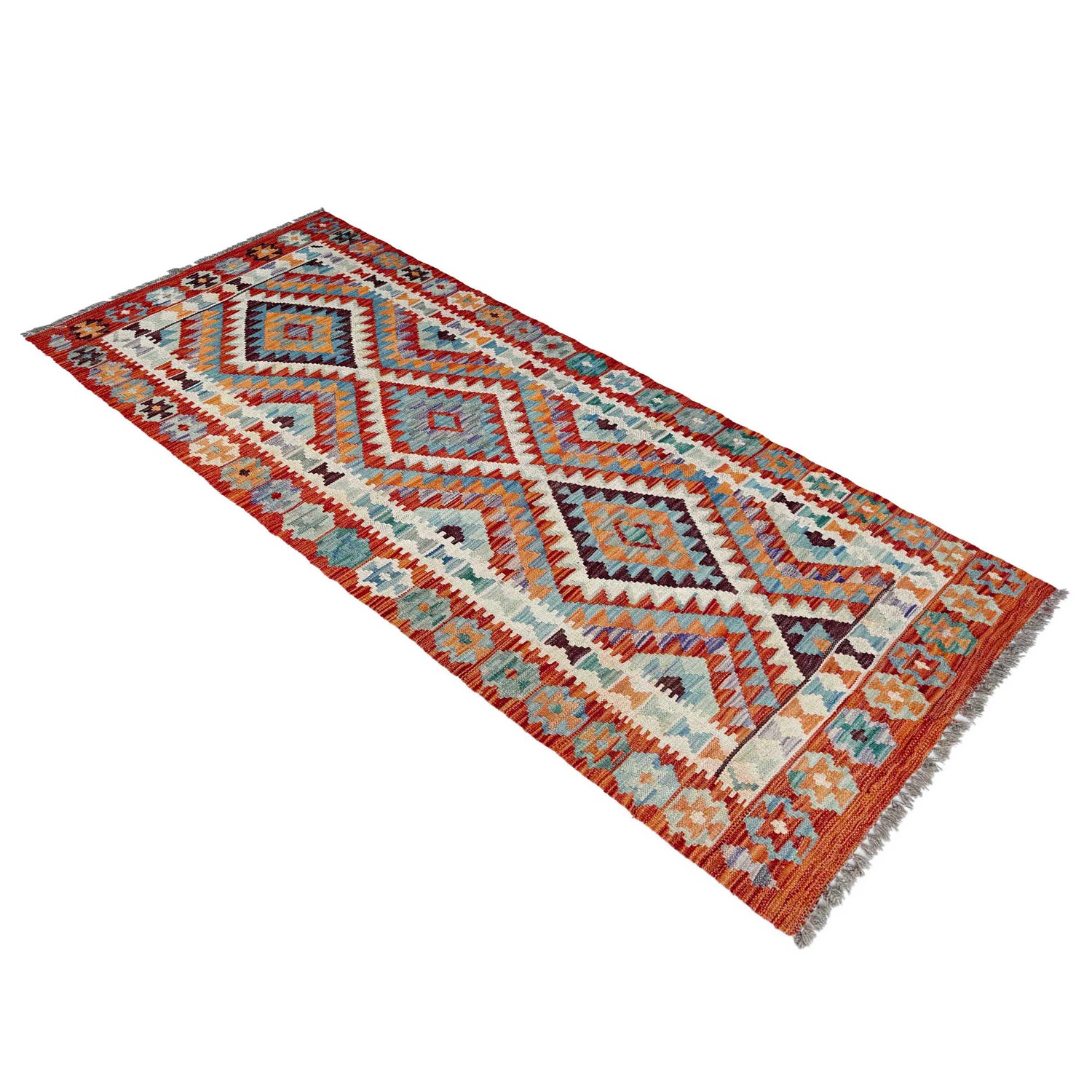 Vegetable Kilim Runner 2' 6" x 6' 7" (ft)- No. P37123