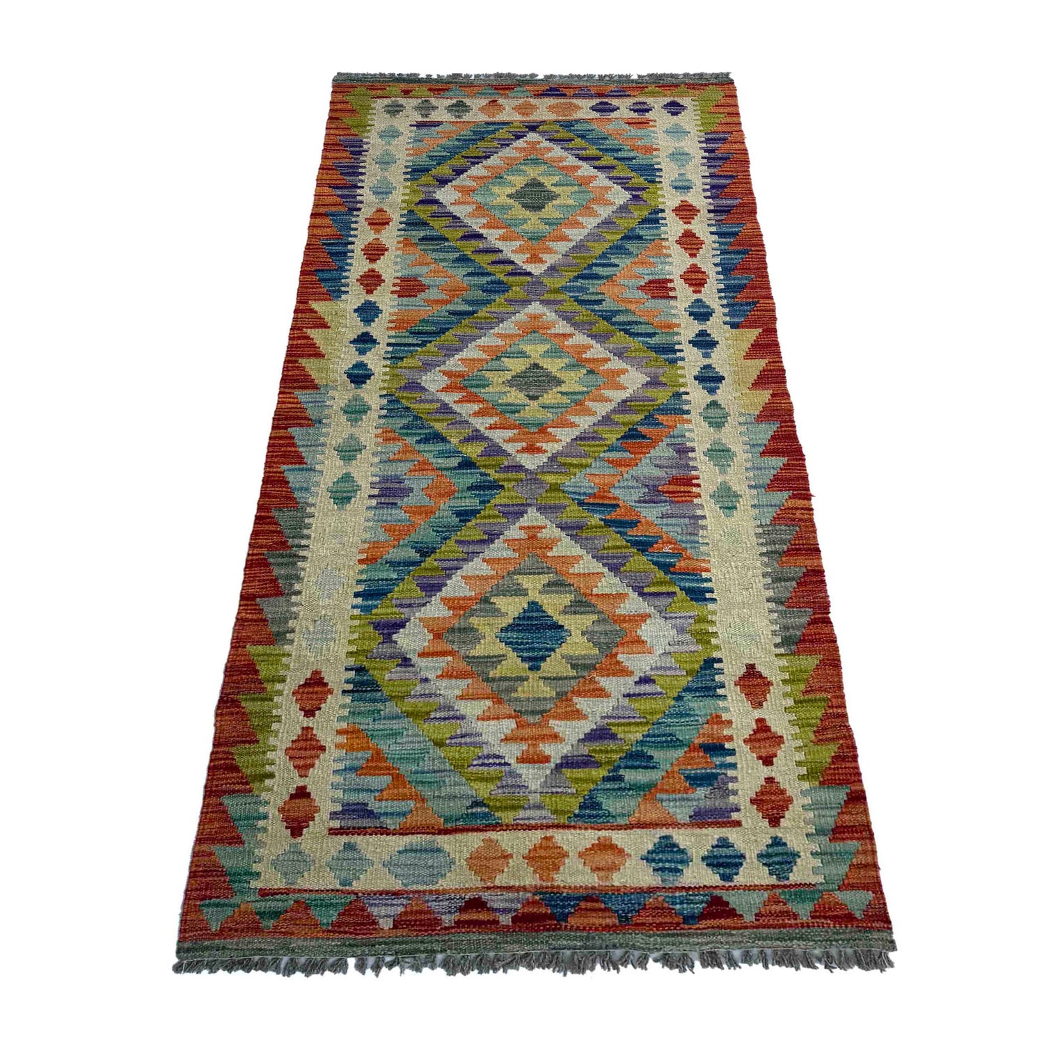 Vegetable Kelim Runner 2' 6" x 6' 8" (ft)- No. P37125