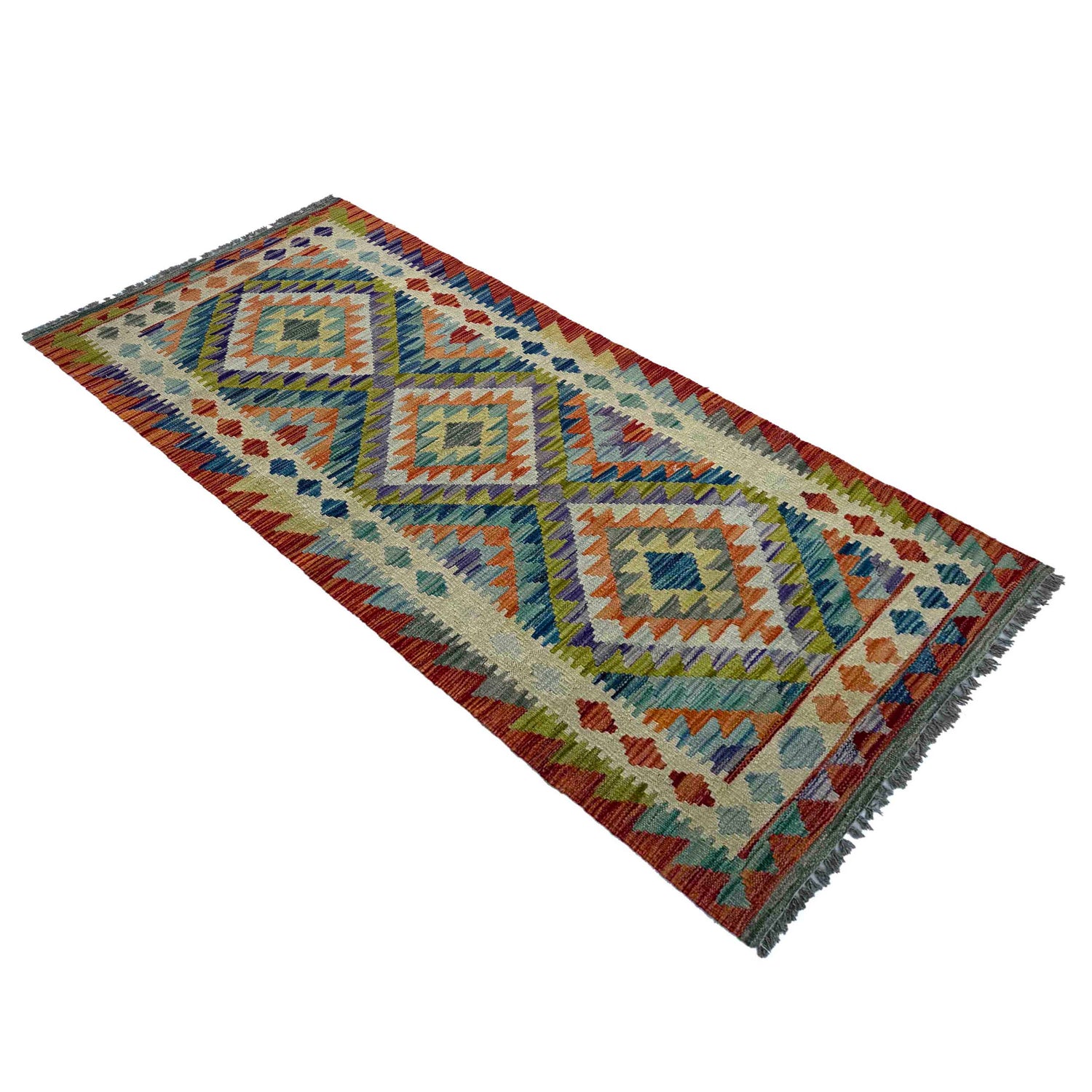 Vegetable Kelim Runner 2' 6" x 6' 8" (ft)- No. P37125