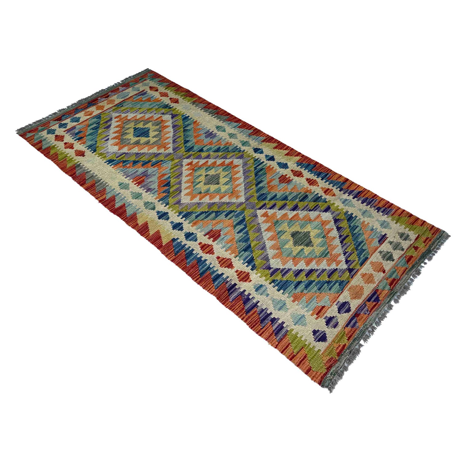 Vegetable Kelim Runner 2' 6" x 6' 8" (ft)- No. P37125