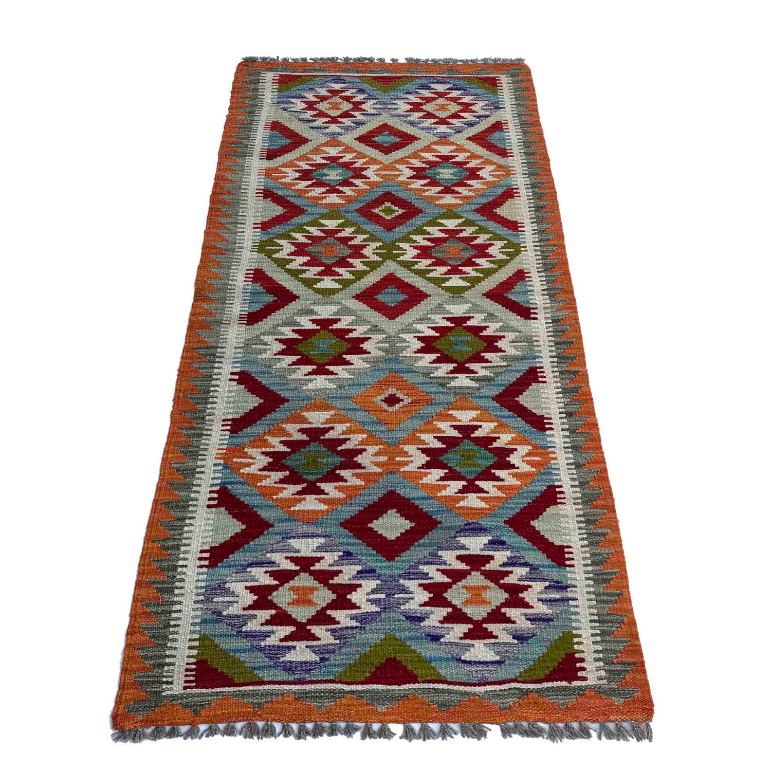 Vegetable Kilim Runner 2' 6" x 6' 6" (ft)- No. P37127