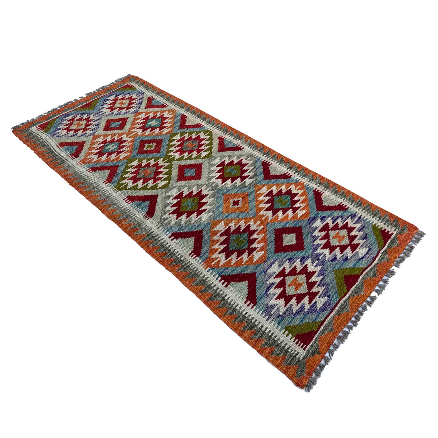 Vegetable Kilim Runner 2' 6" x 6' 6" (ft)- No. P37127