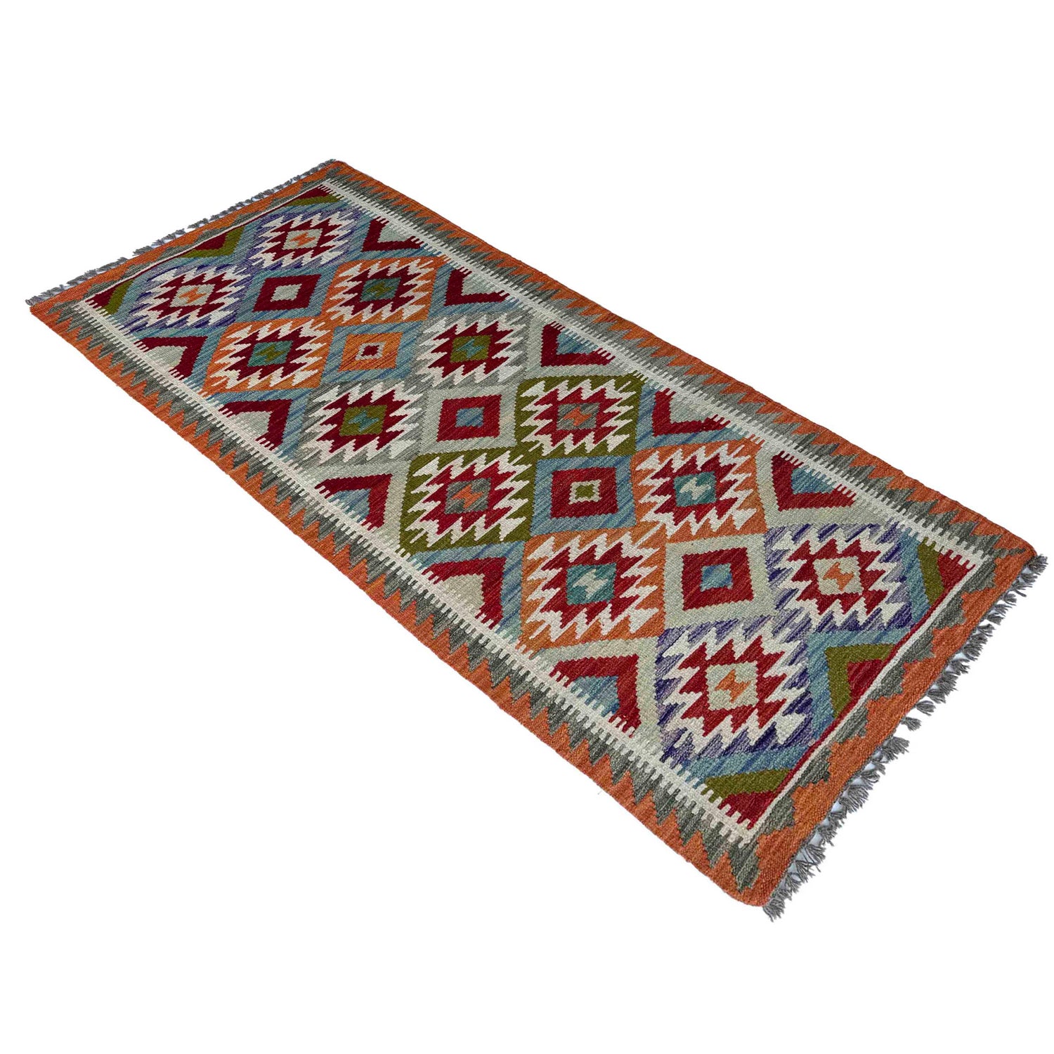 Vegetable Kilim Runner 2' 6" x 6' 6" (ft)- No. P37127