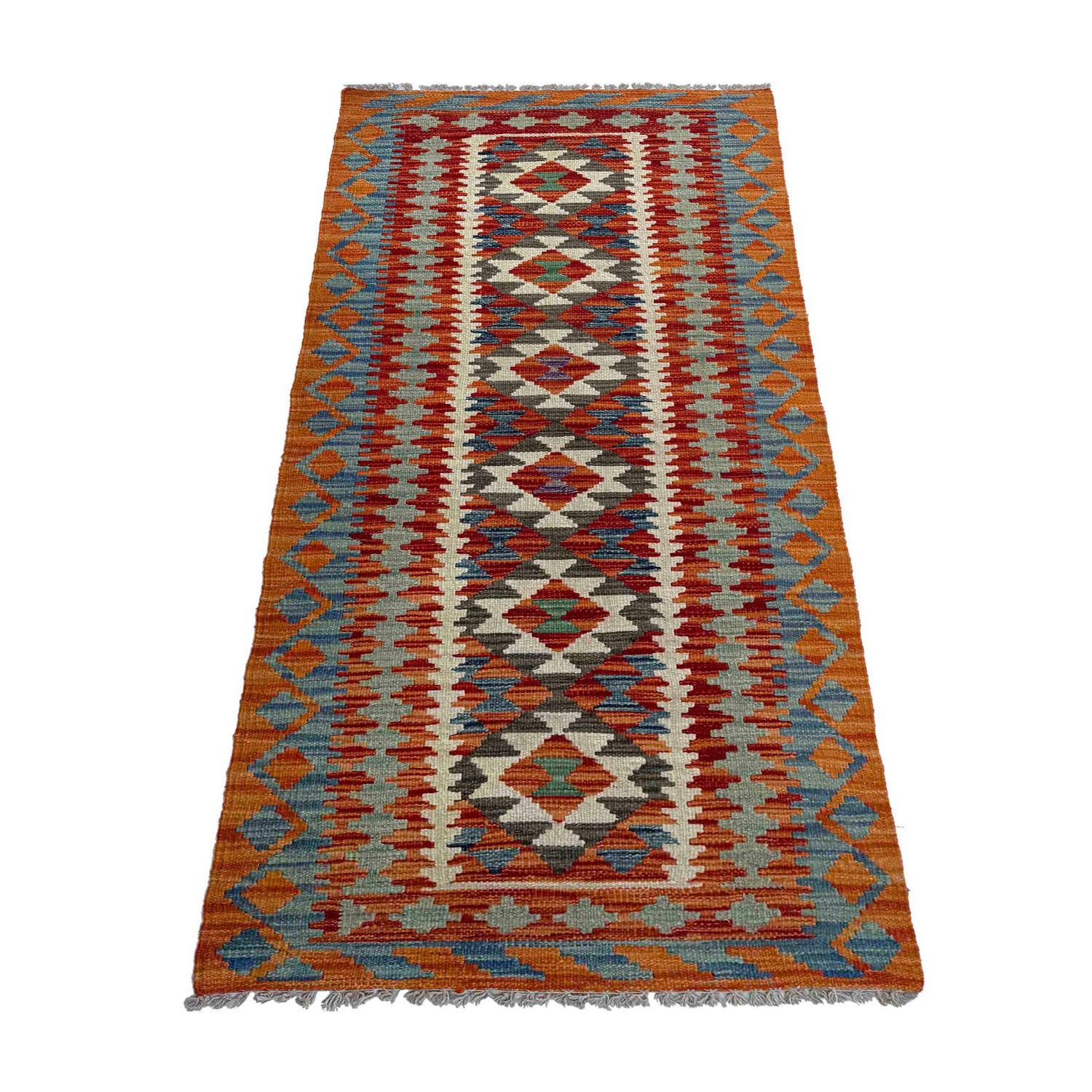 Vegetable Kelim Runner 2' 6" x 5' 11" (ft)- No. P37129