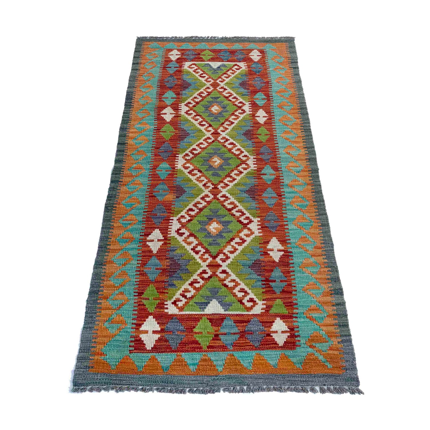 Vegetable Kilim Runner 2' 5" x 6' 7" (ft)- No. P37131
