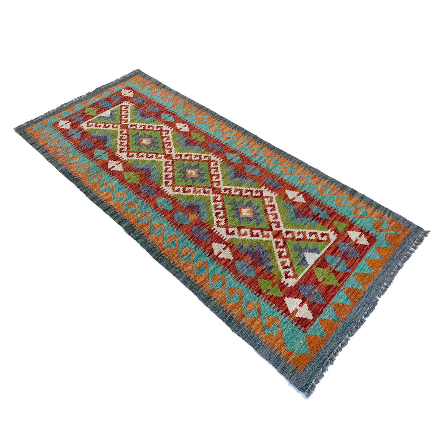 Vegetable Kilim Runner 2' 5" x 6' 7" (ft)- No. P37131