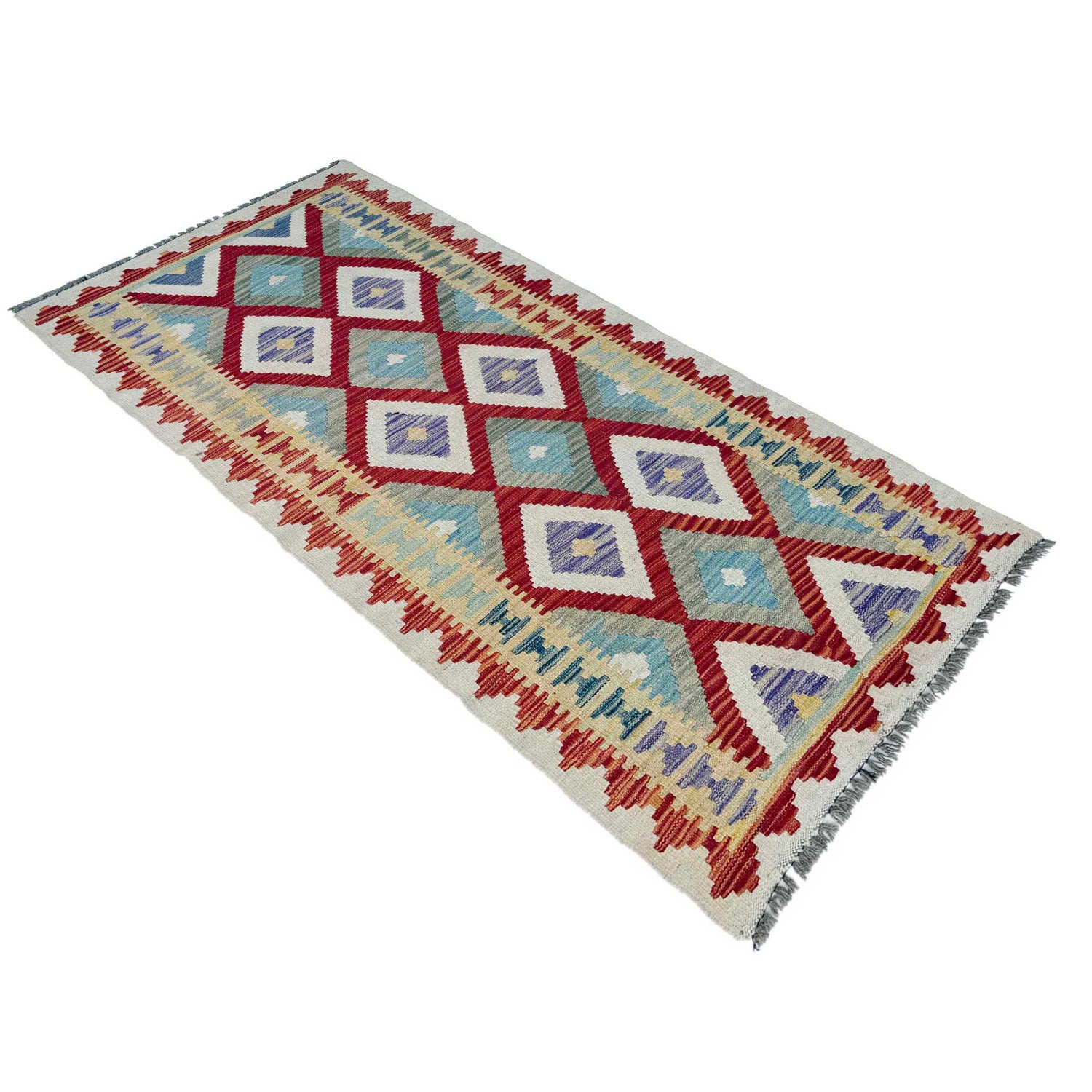 Vegetable Kilim Runner 2' 6" x 6' 4" (ft)- No. P37134