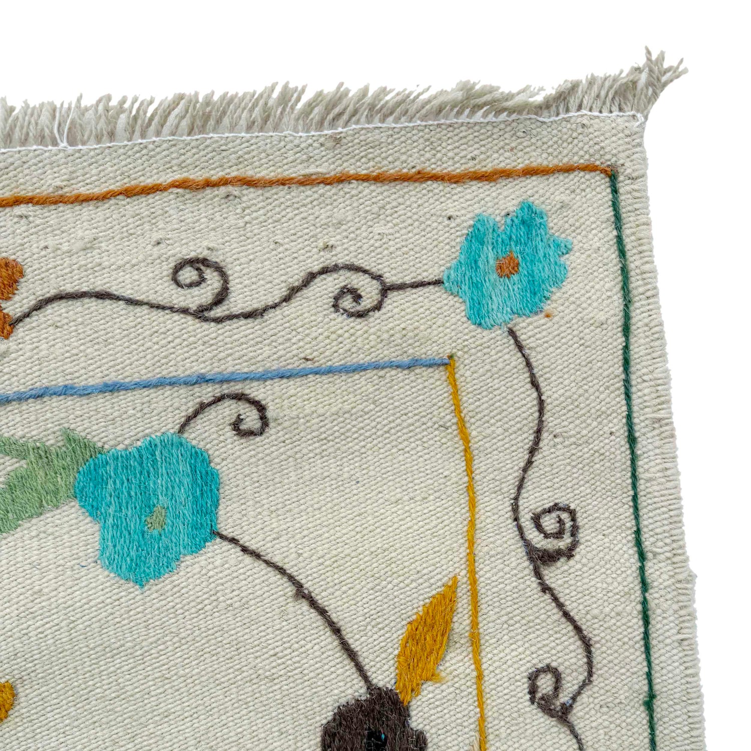 Handmade Embroidery Kilim 3' 5" x 6' 6" (ft) - No. P37138