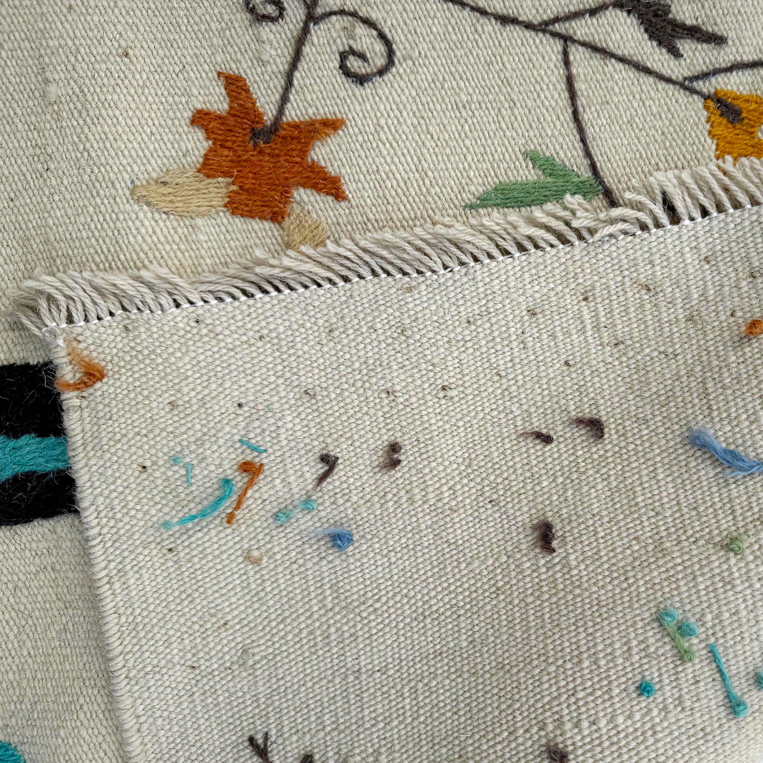 Handmade Embroidery Kilim 3' 5" x 6' 6" (ft) - No. P37138