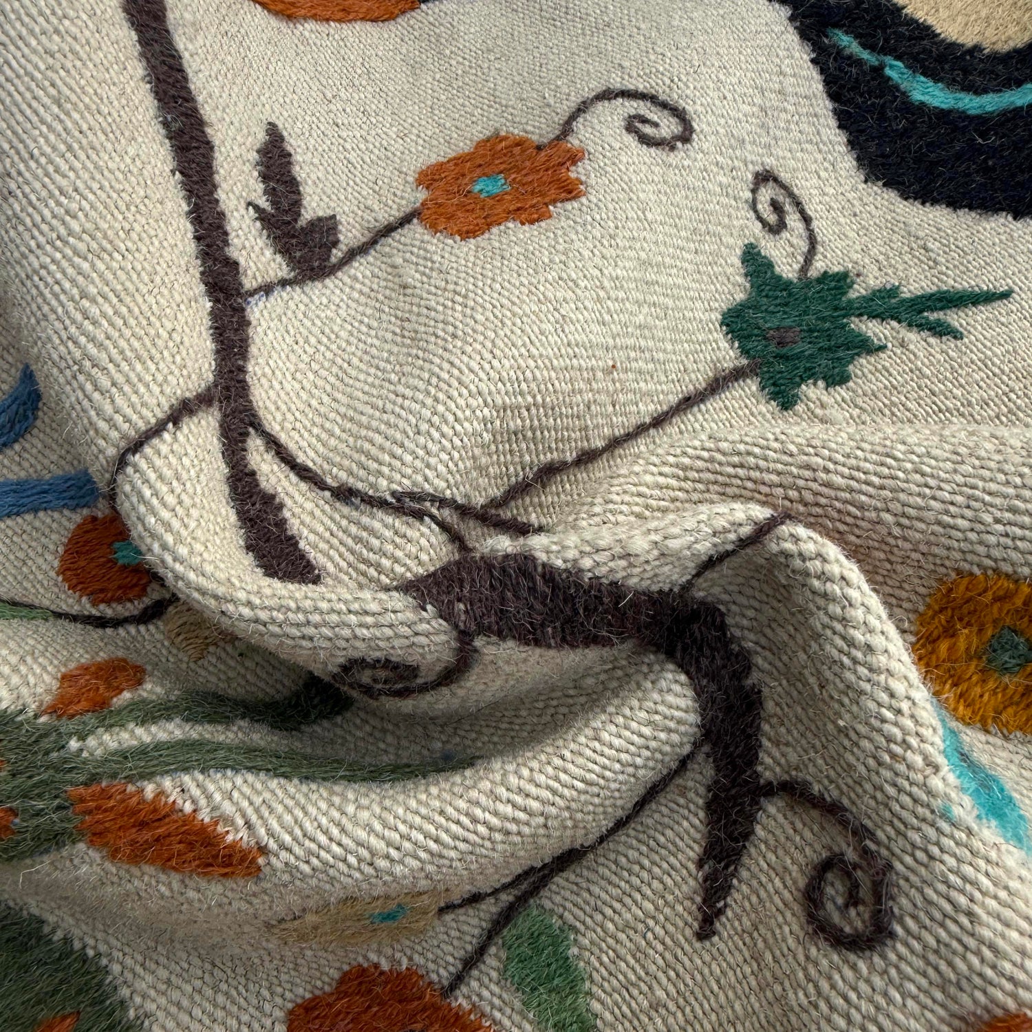 Handmade Embroidery Kilim 3' 5" x 6' 6" (ft) - No. P37138