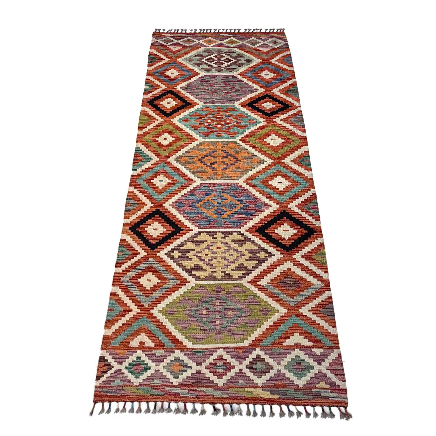 Vegetable Kelim Runner 2' 10" x 8' 1" (ft) - No. P37176