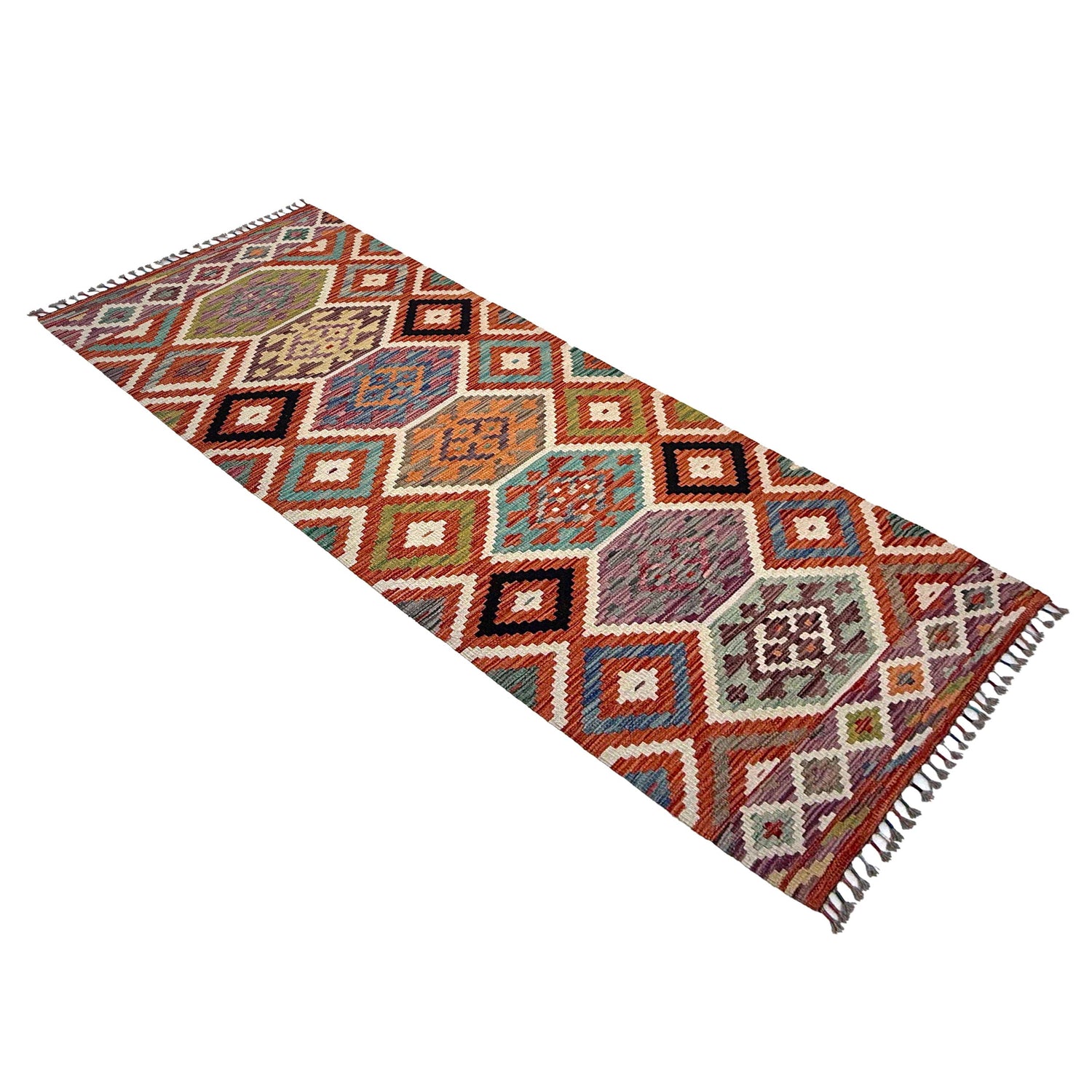 Vegetable Kelim Runner 2' 10" x 8' 1" (ft) - No. P37176