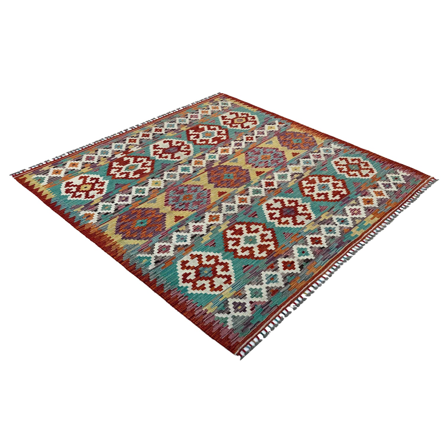 Handmade Vegetable Kilim 5' 0" x 6' 3" (ft) - No. P37179