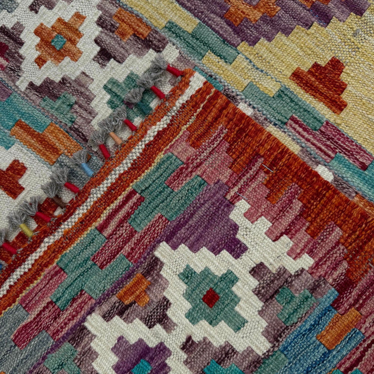 Handmade Vegetable Kilim 5' 0" x 6' 3" (ft) - No. P37179