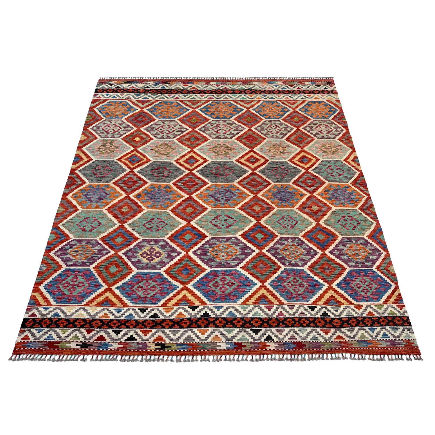 Handmade Vegetable Kilim 8' 4" x 10' 0" (ft) - No. P37180