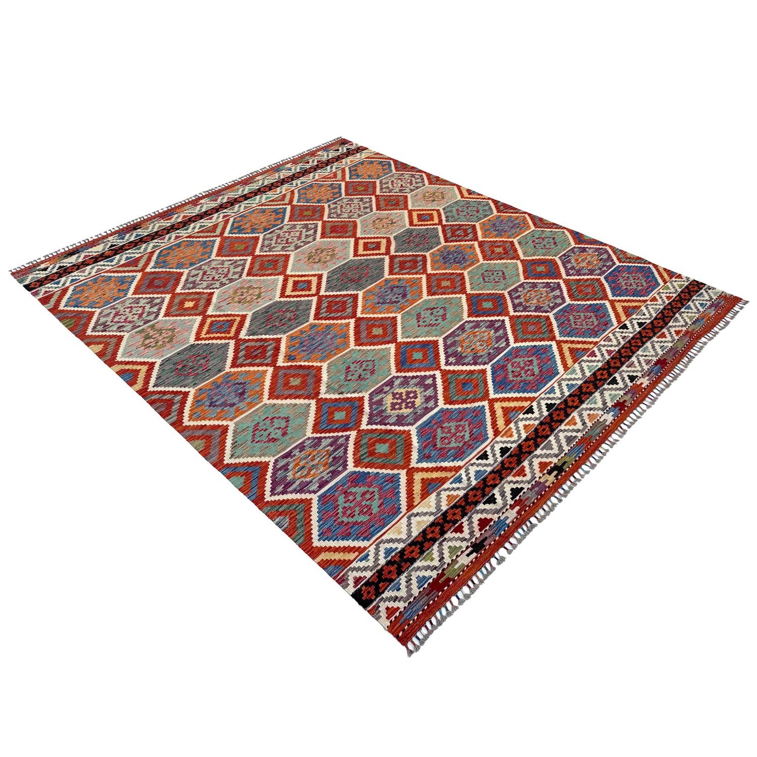 Handmade Vegetable Kilim 8' 4" x 10' 0" (ft) - No. P37180