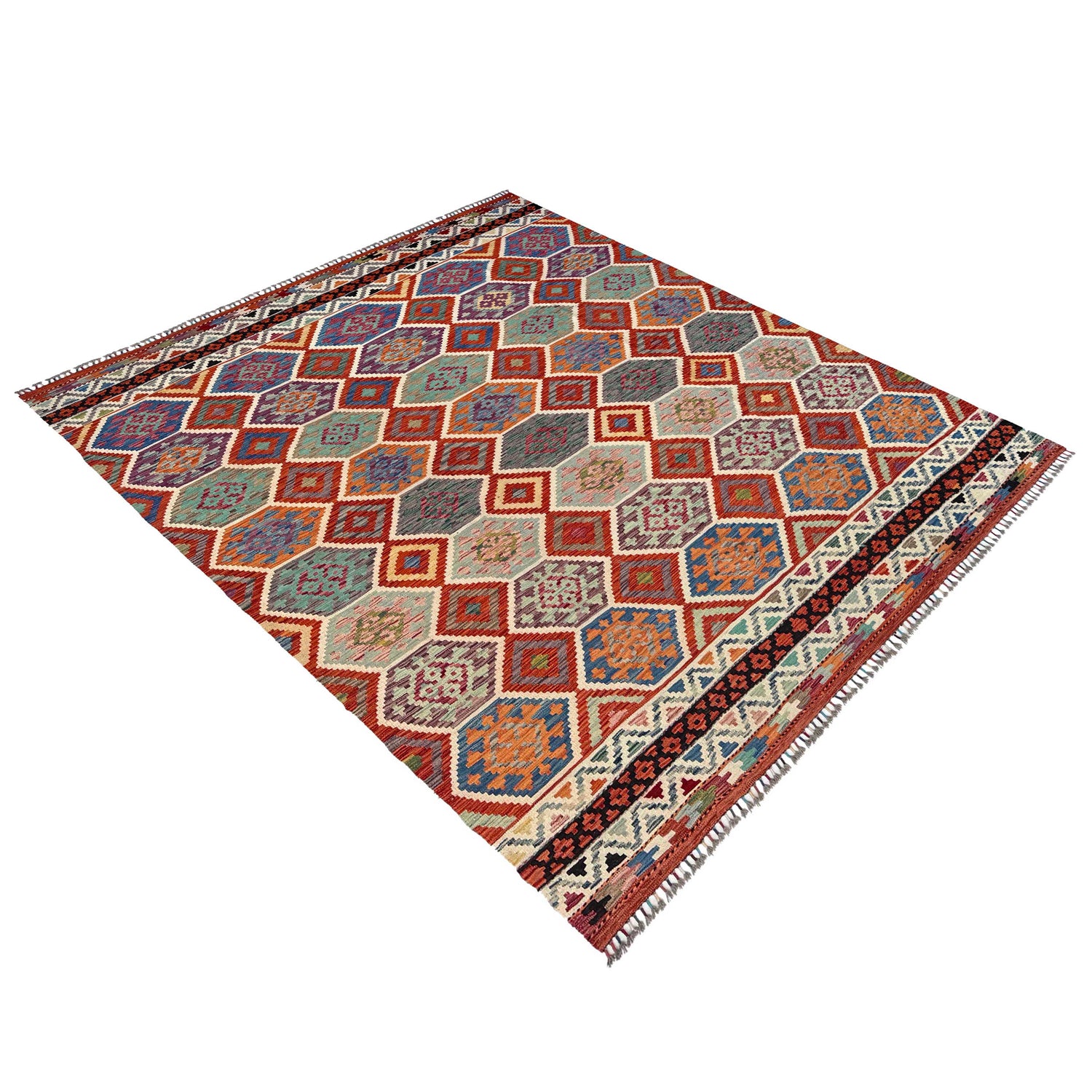 Handmade Vegetable Kilim 8' 4" x 10' 0" (ft) - No. P37180
