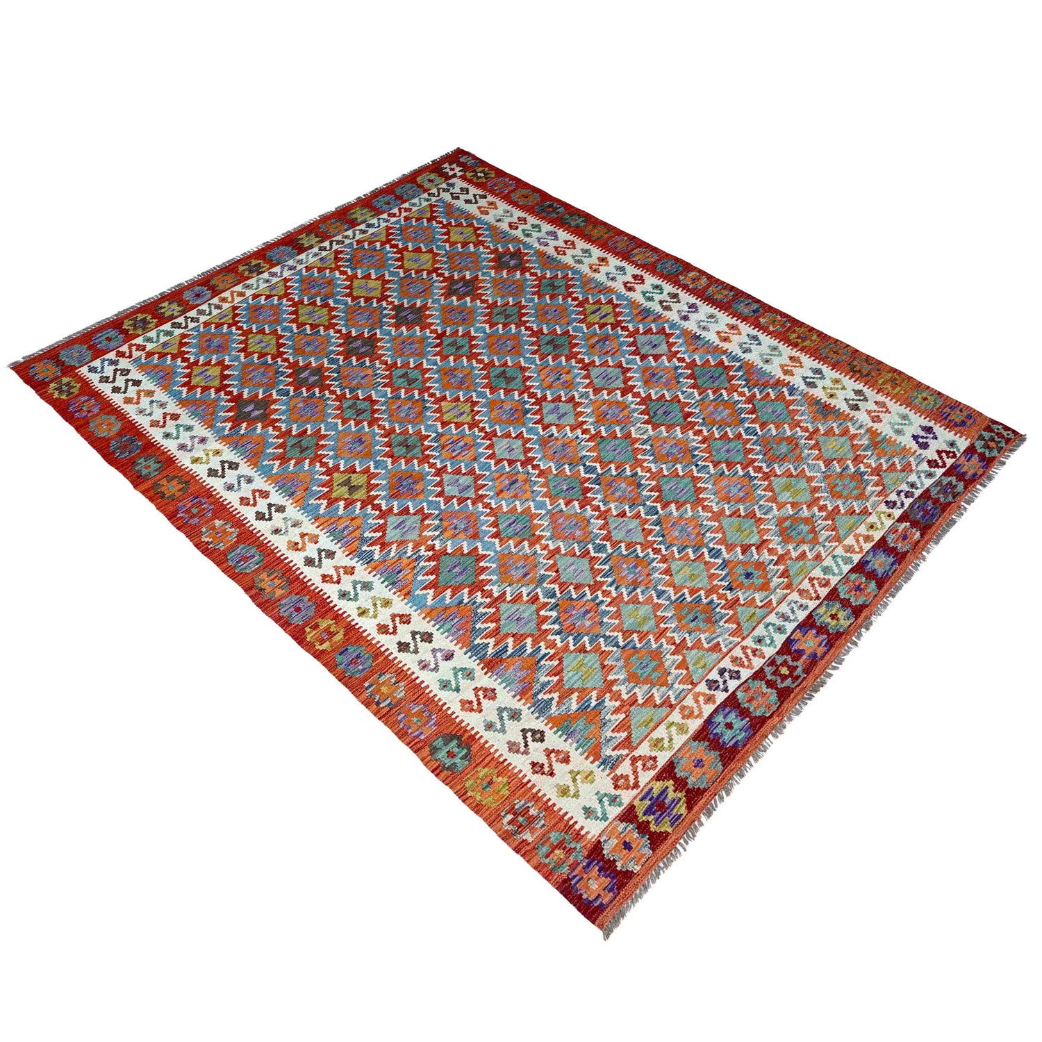 Handmade Vegetable Kelim 7' 3" x 10' 4" (ft) - No. P37216