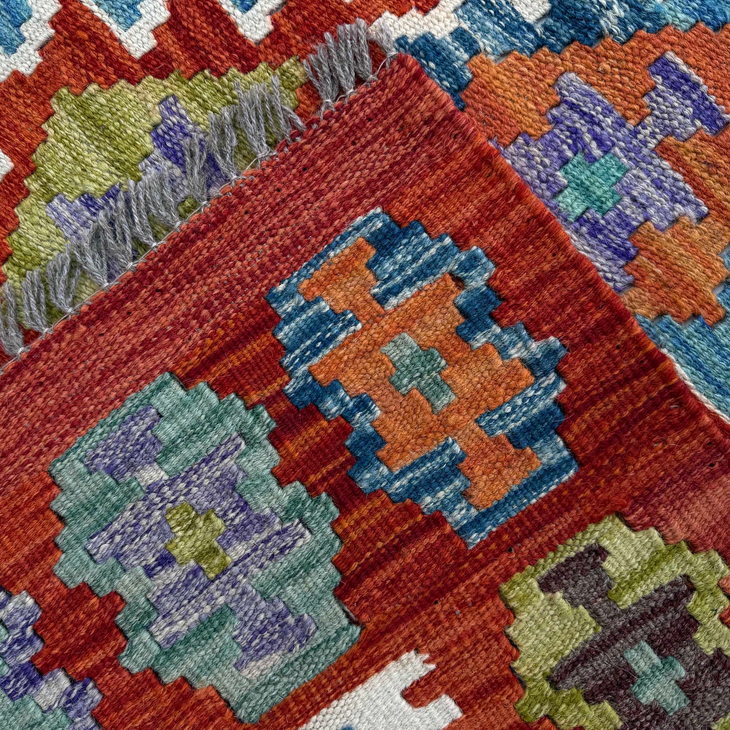 Handmade Vegetable Kelim 7' 3" x 10' 4" (ft) - No. P37216