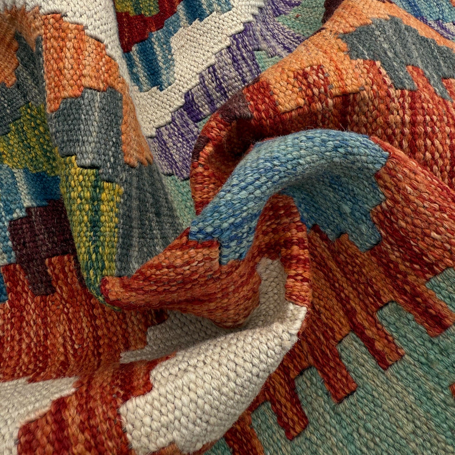 Handmade Vegetable Kelim 6' 5" x 9' 7" (ft) - No. P37217