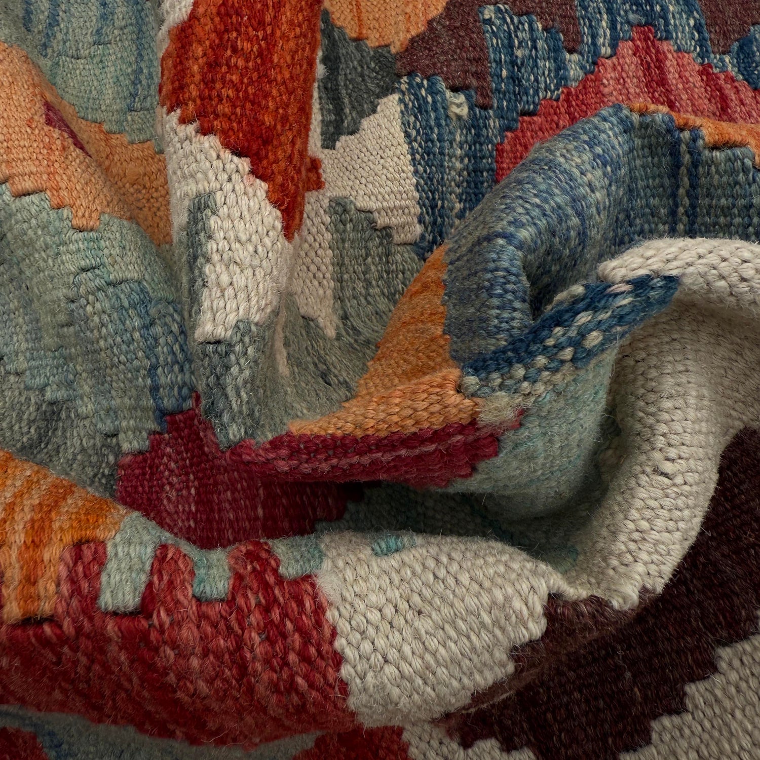 Handmade Vegetable Kilim 6' 4" x 9' 5" (ft) - No. P37243