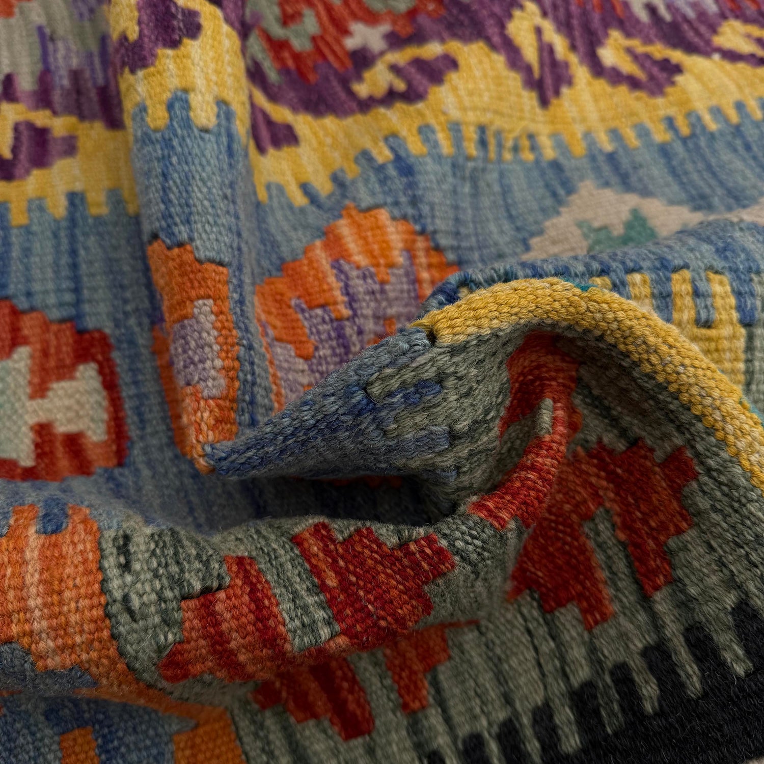 Handmade Vegetable Kilim 6' 5" x 9' 4" (ft) - No. P37249