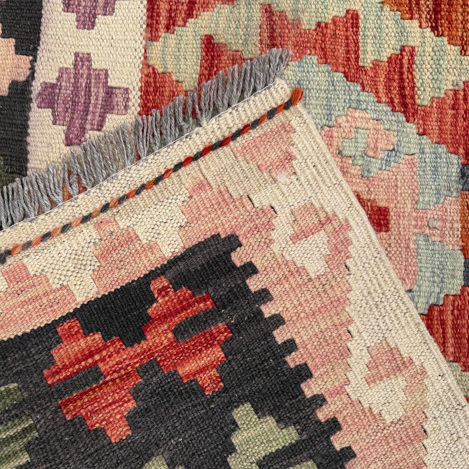 Handmade Vegetable Kilim 6' 9" x 9' 11" (ft) - No. P37251
