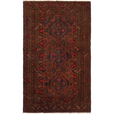 Handmade Baluchi Rug 4' 5" x 7' 1" (ft) - No. R18247